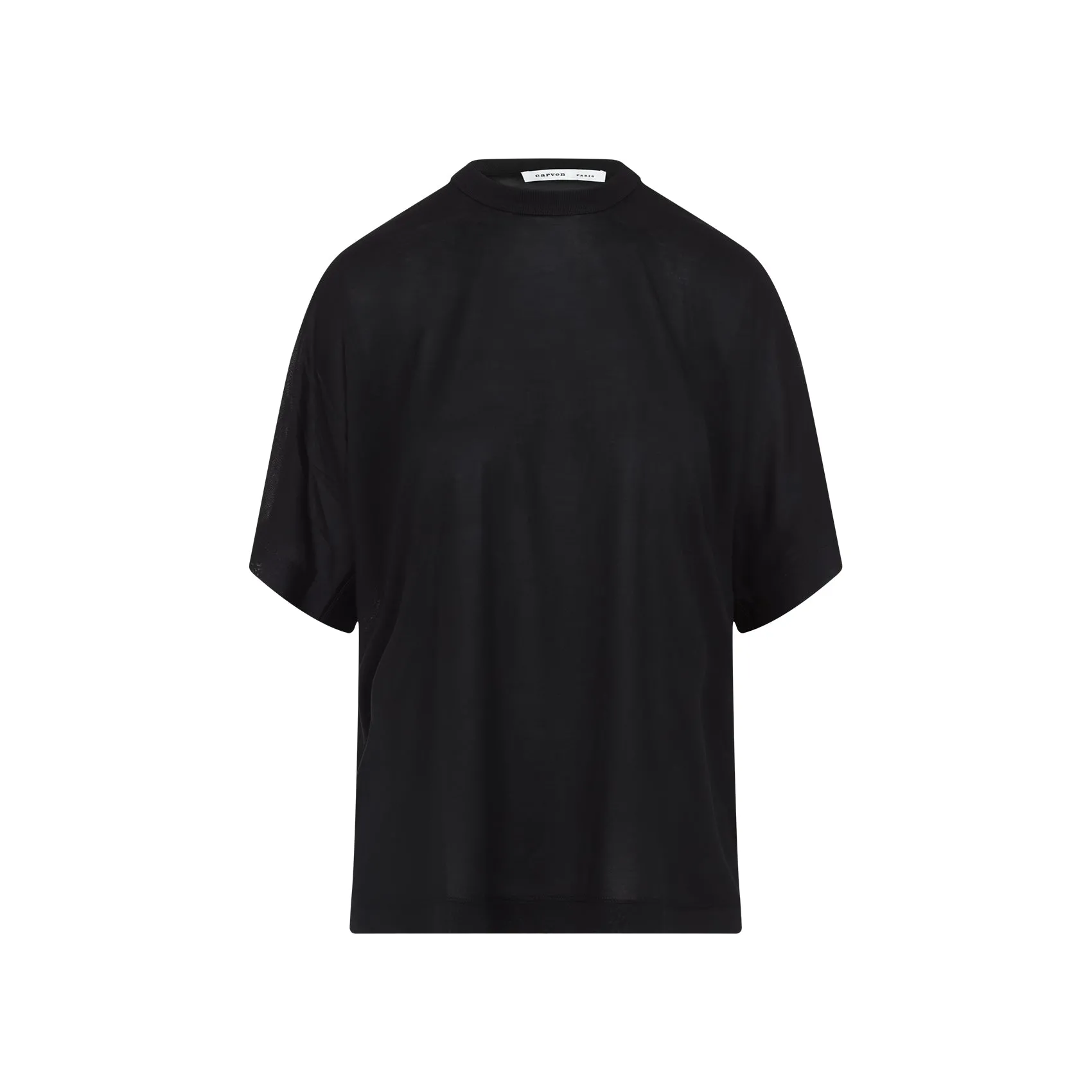 Deep Black Silk T-Shirt