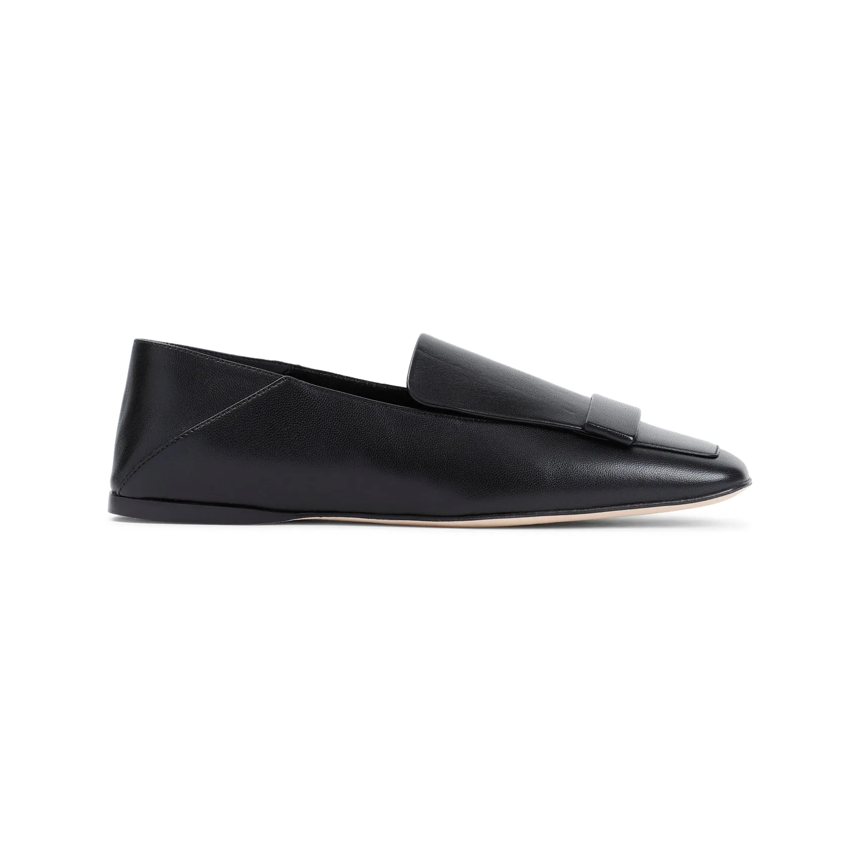 Black Nappa Leather Flat Mocassin