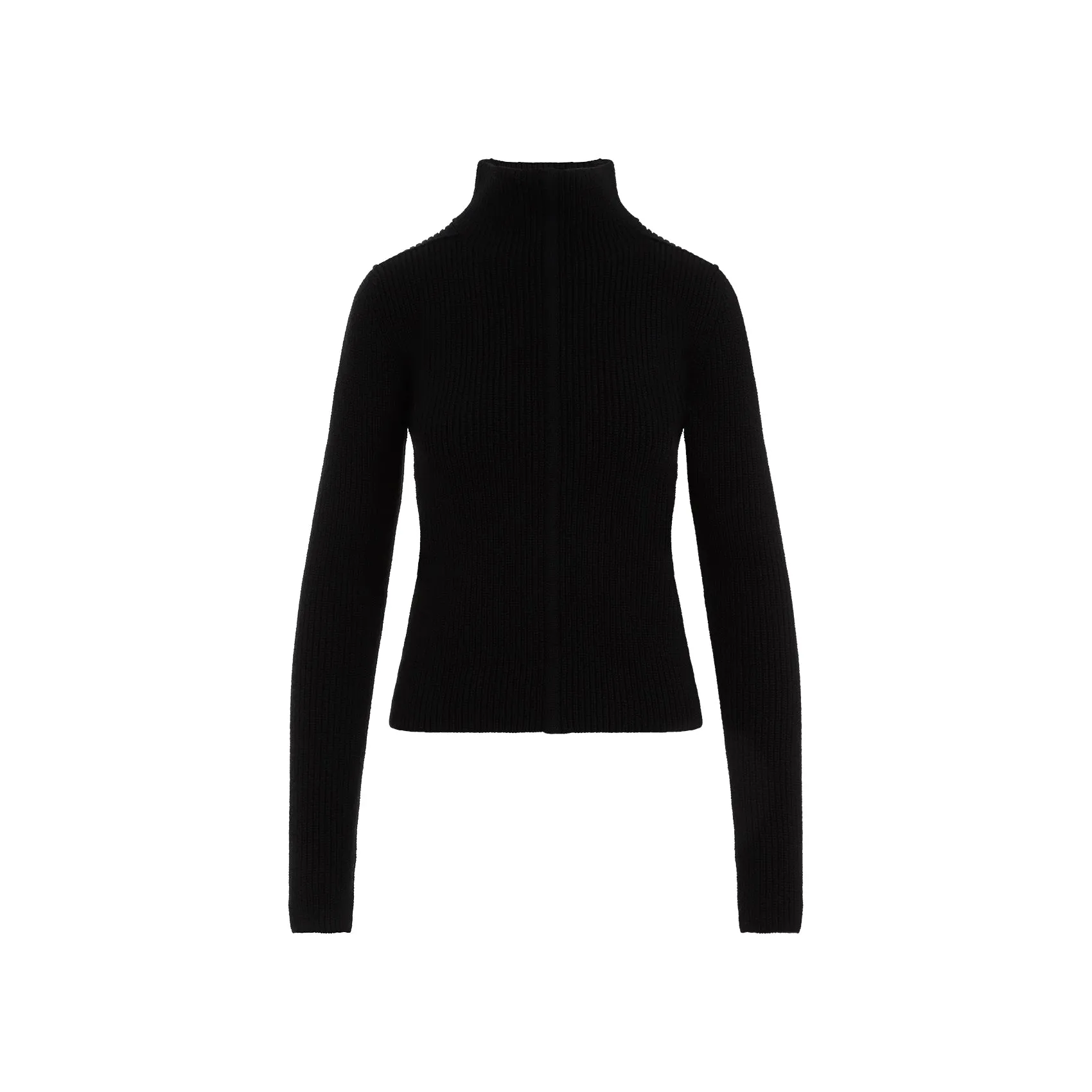 Black Ehadon Dbl Virgin Wool Pullover