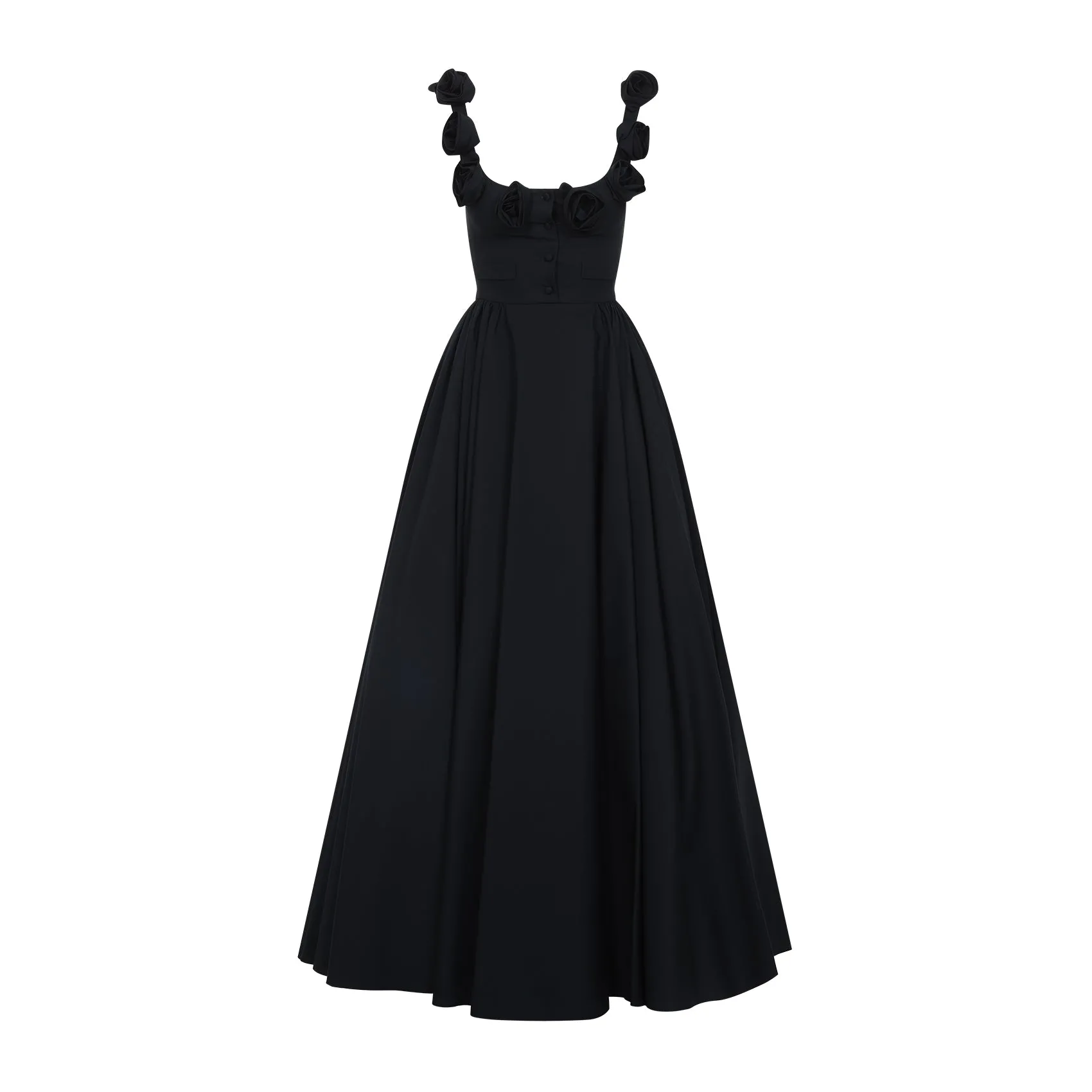 Black Cotton Long Dress