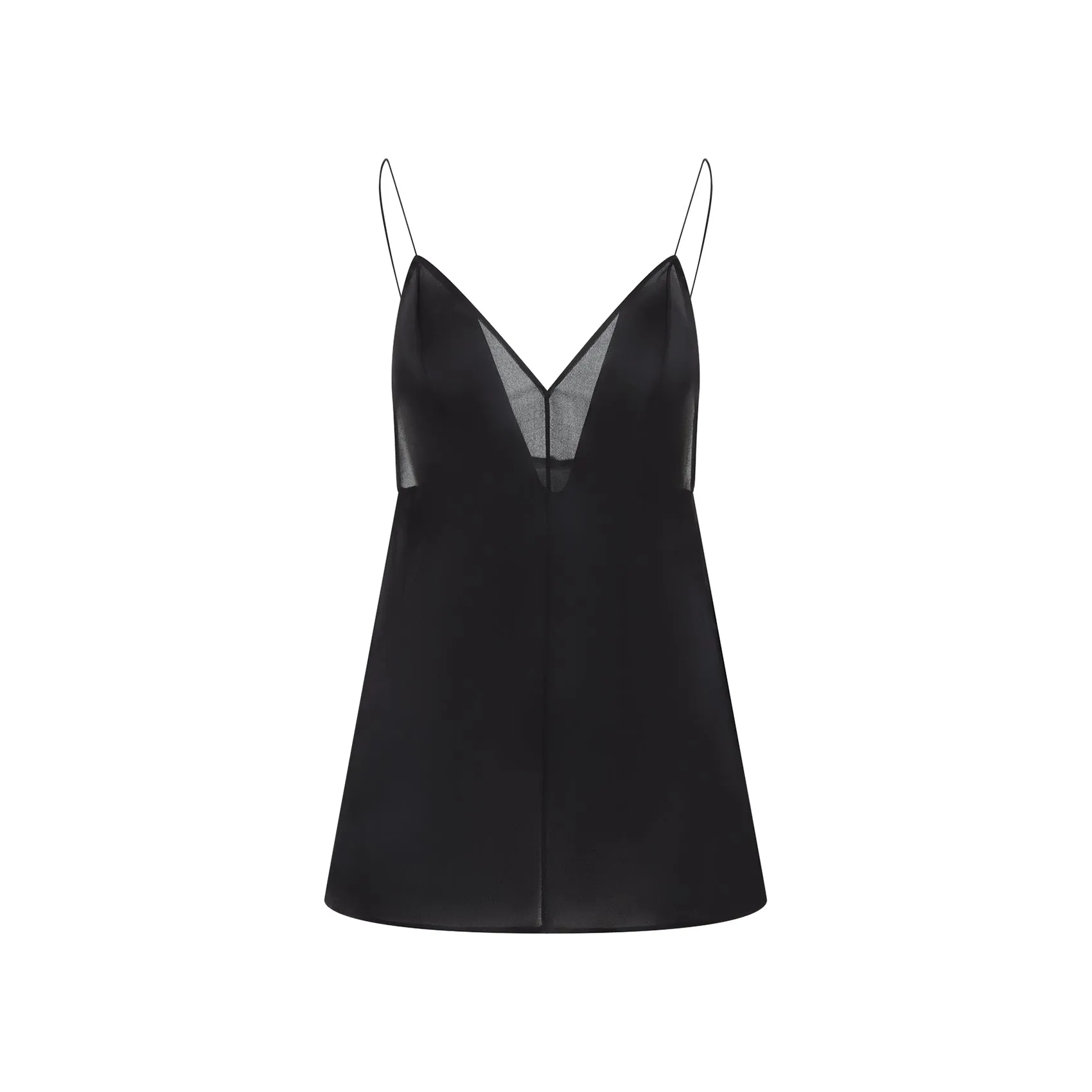 Black Talsie Silk Top