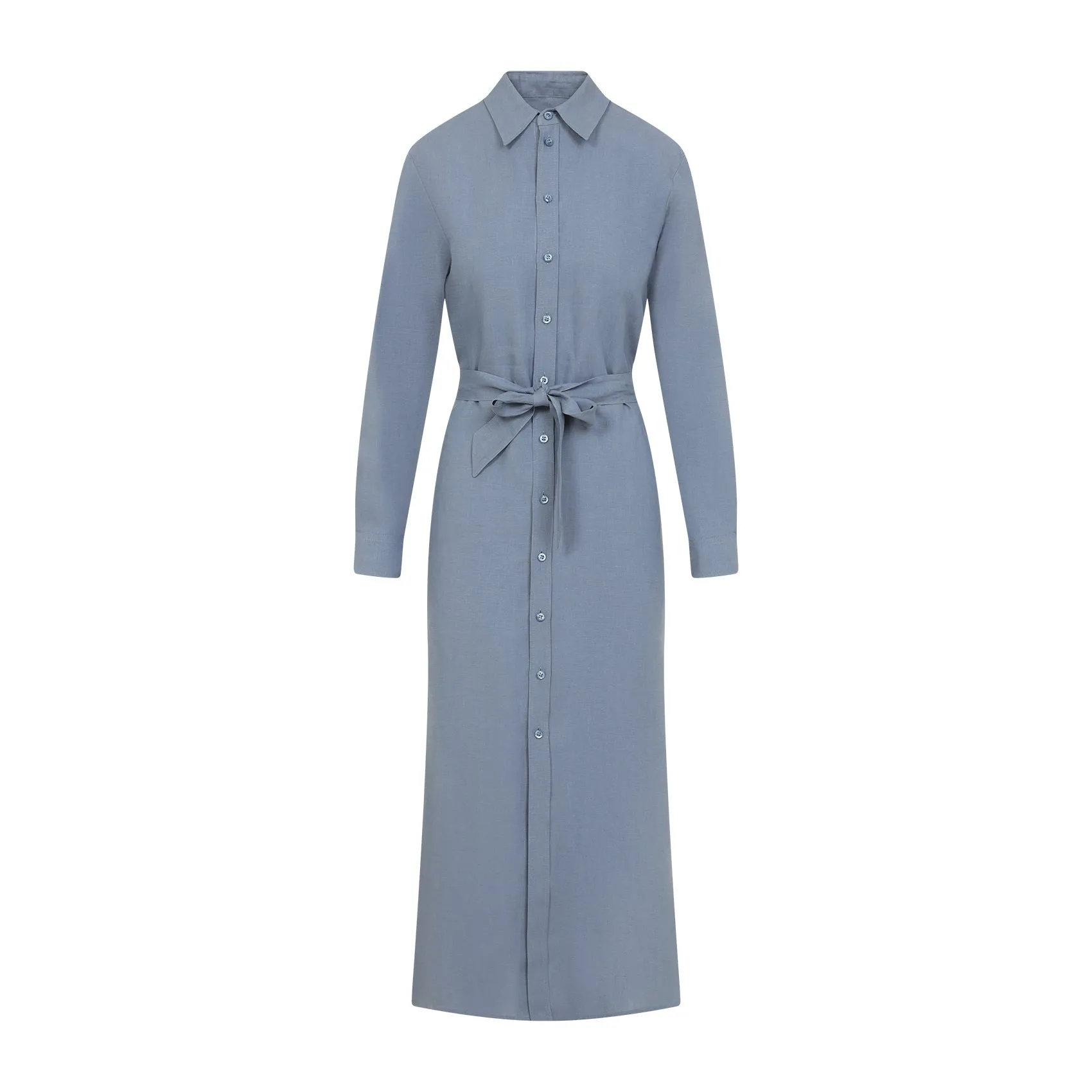 Light Blue Graison Linen Long Dress