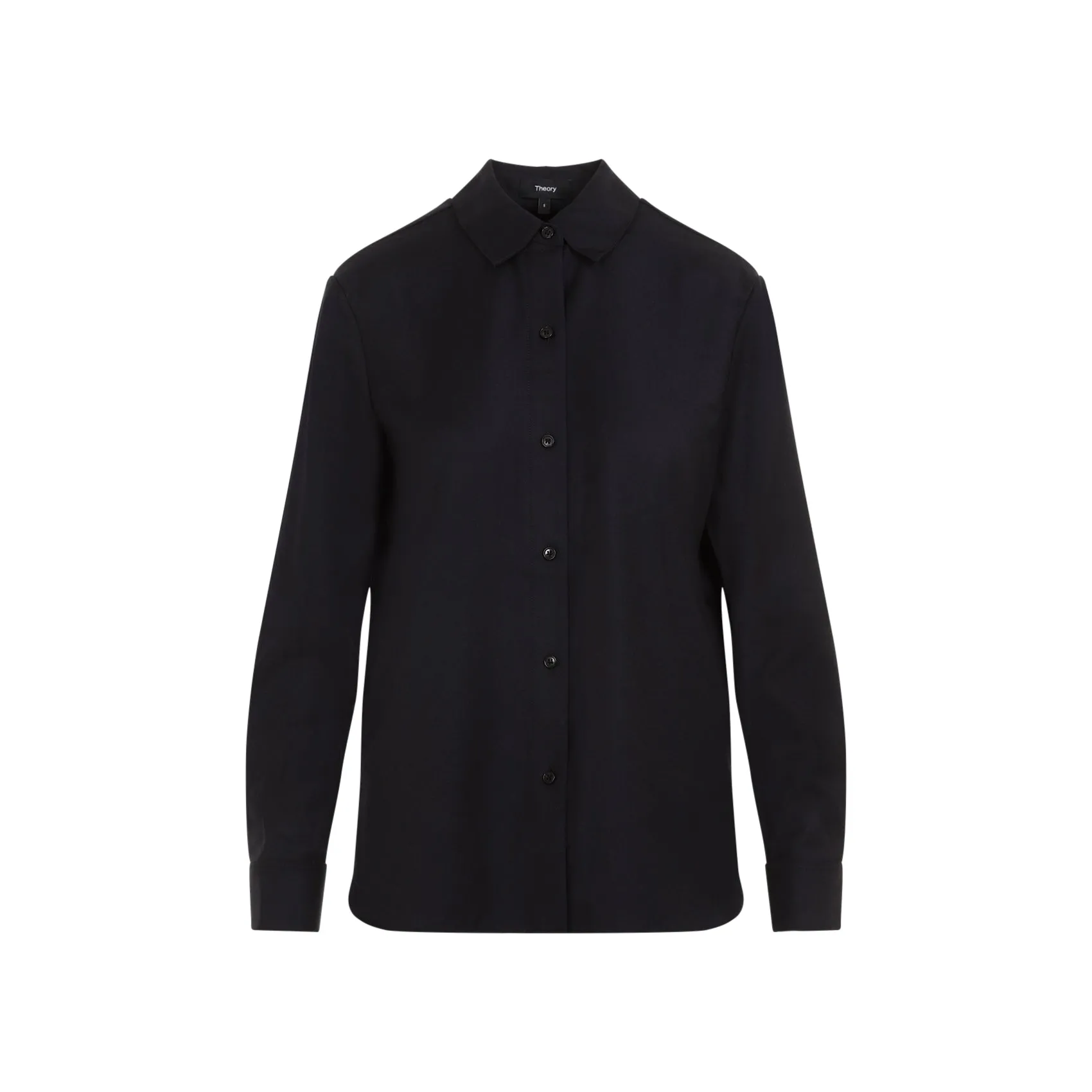 Navy Blue Virgin Wool Shirt
