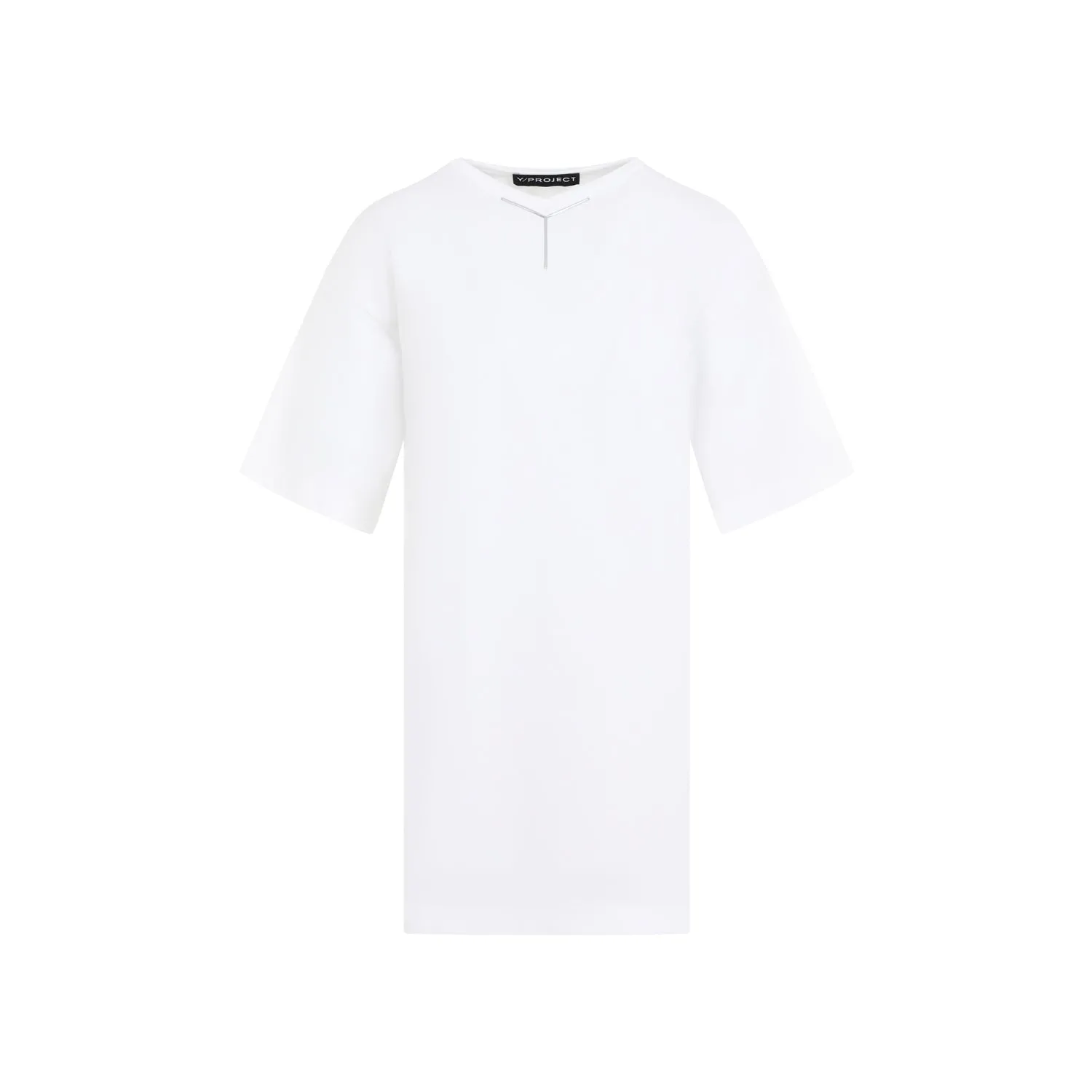Optic White Y Chrome Cotton T-Shirt