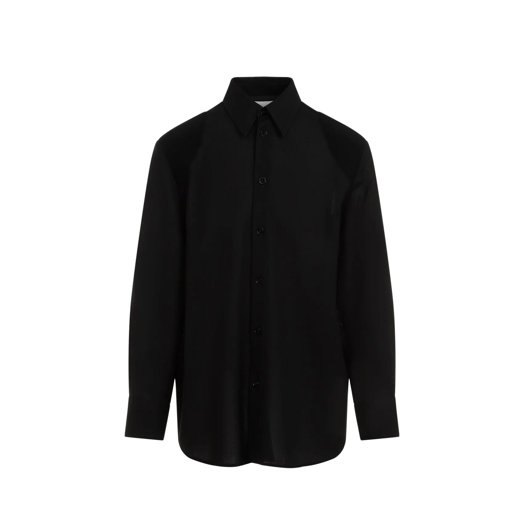 Black Virgin Wool Shirt