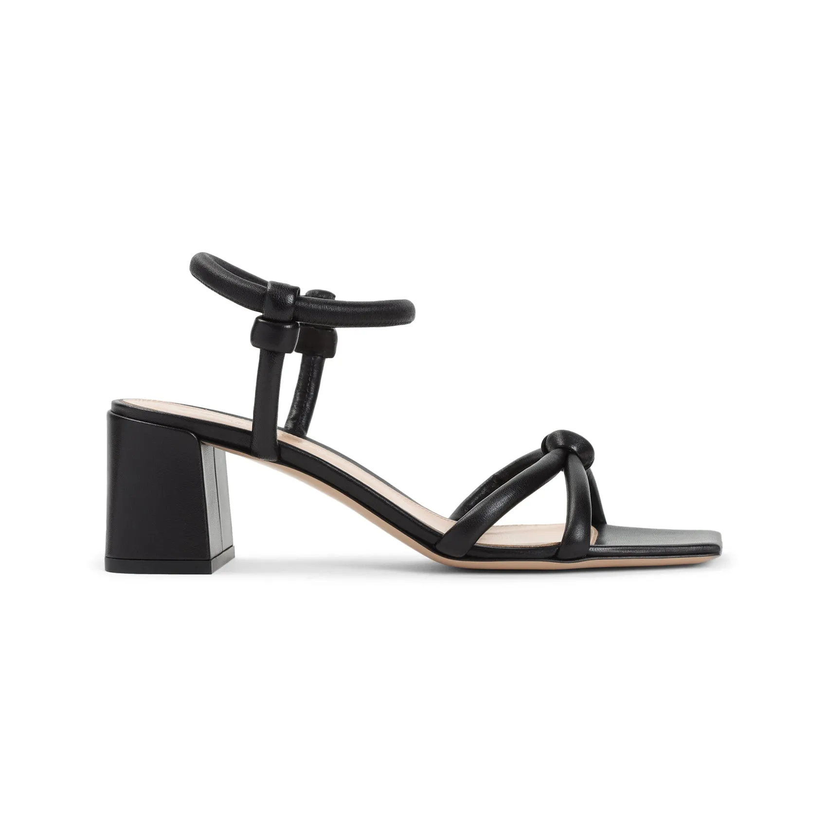 Black Nappa Leather Sandals