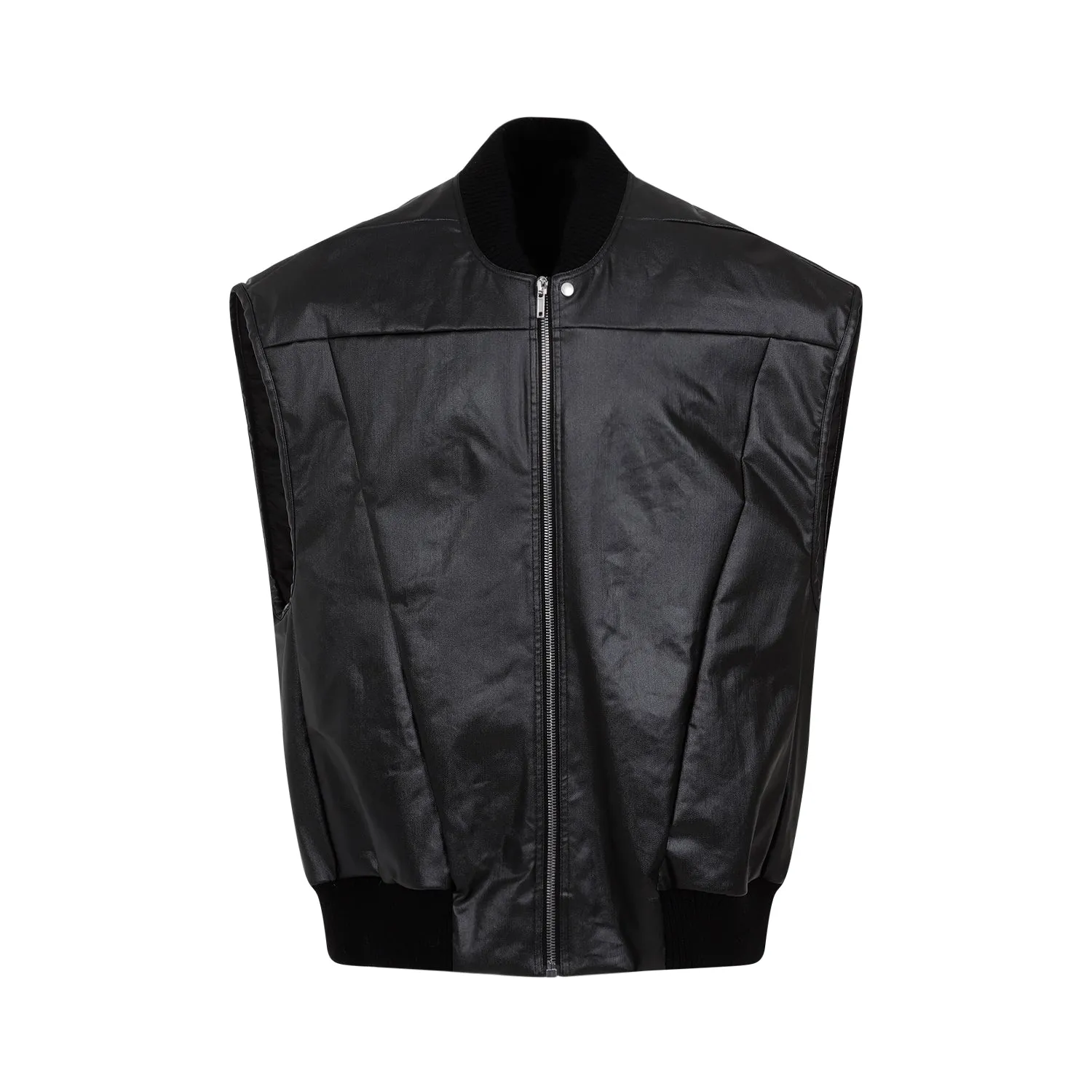 Black Jumbo Flight Denim Cotton Vest