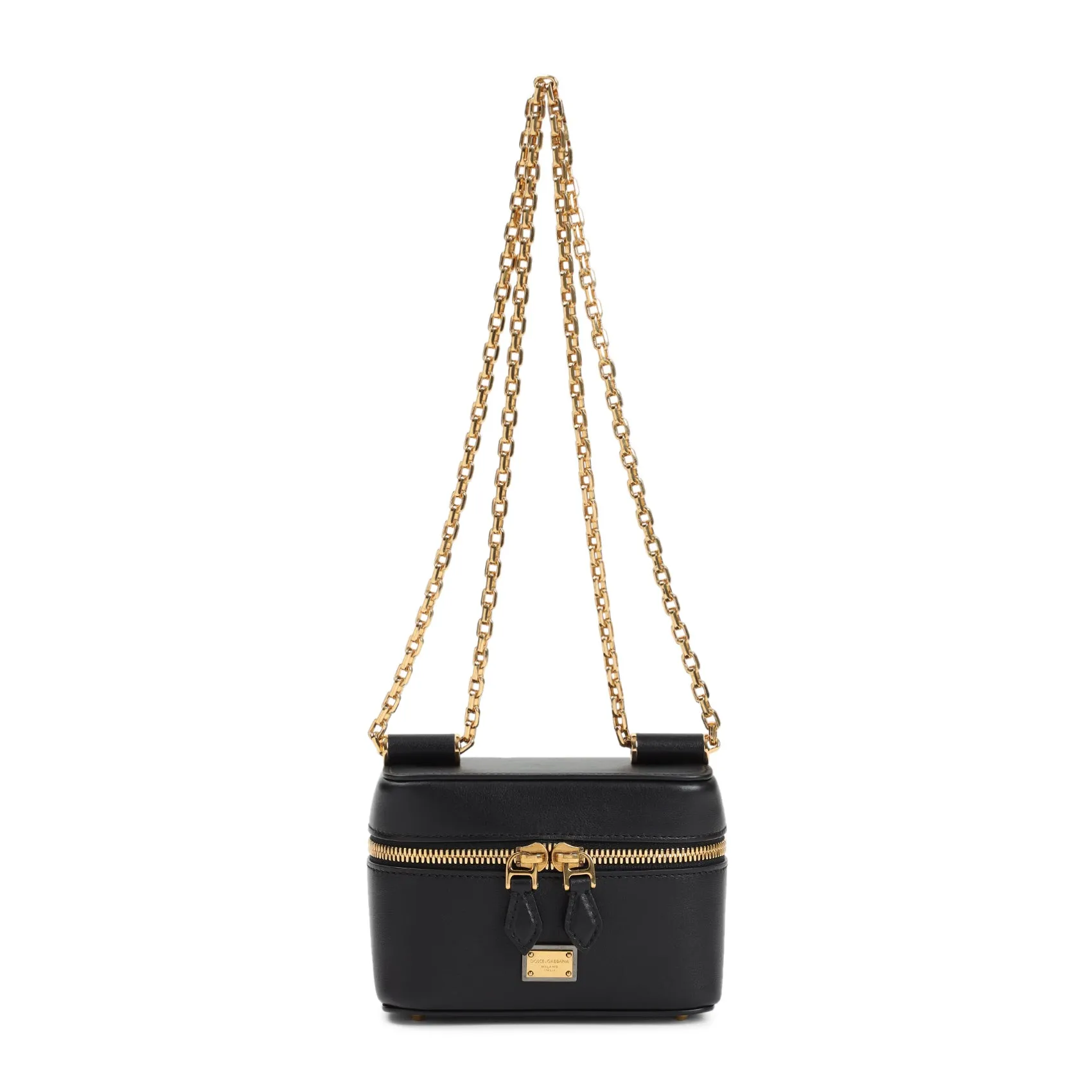 Black Calf Leather Shoulder Bag