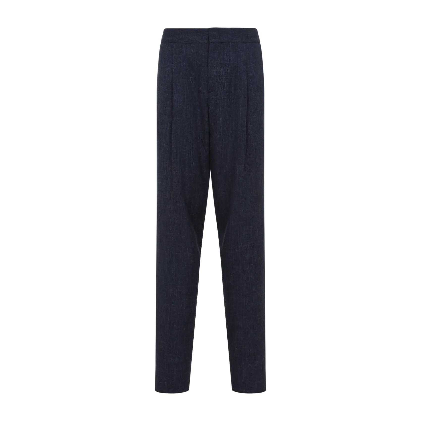 Parisian Night Blue Virgin Wool Trousers