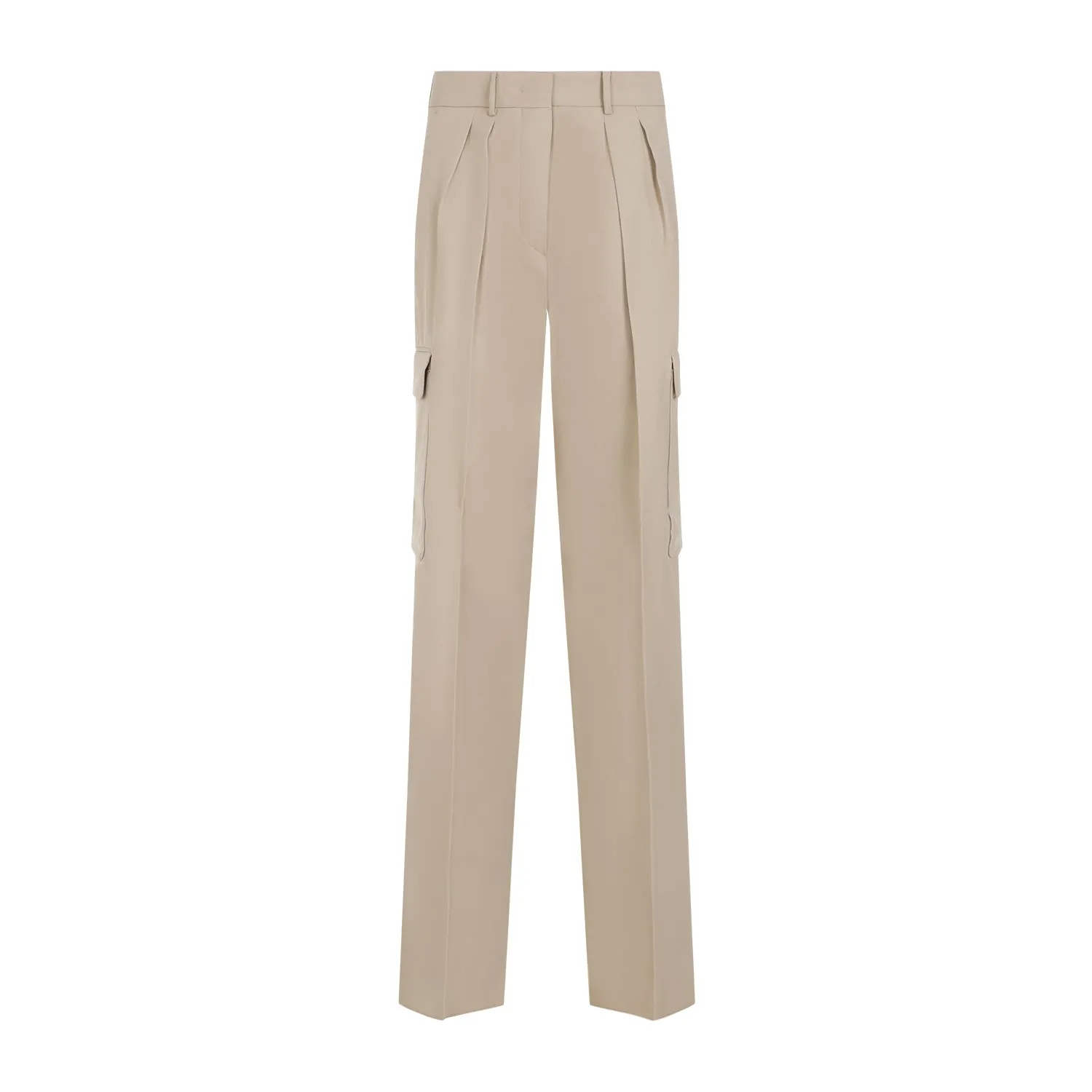 Beige Jacopo Viscose Cargo Pants
