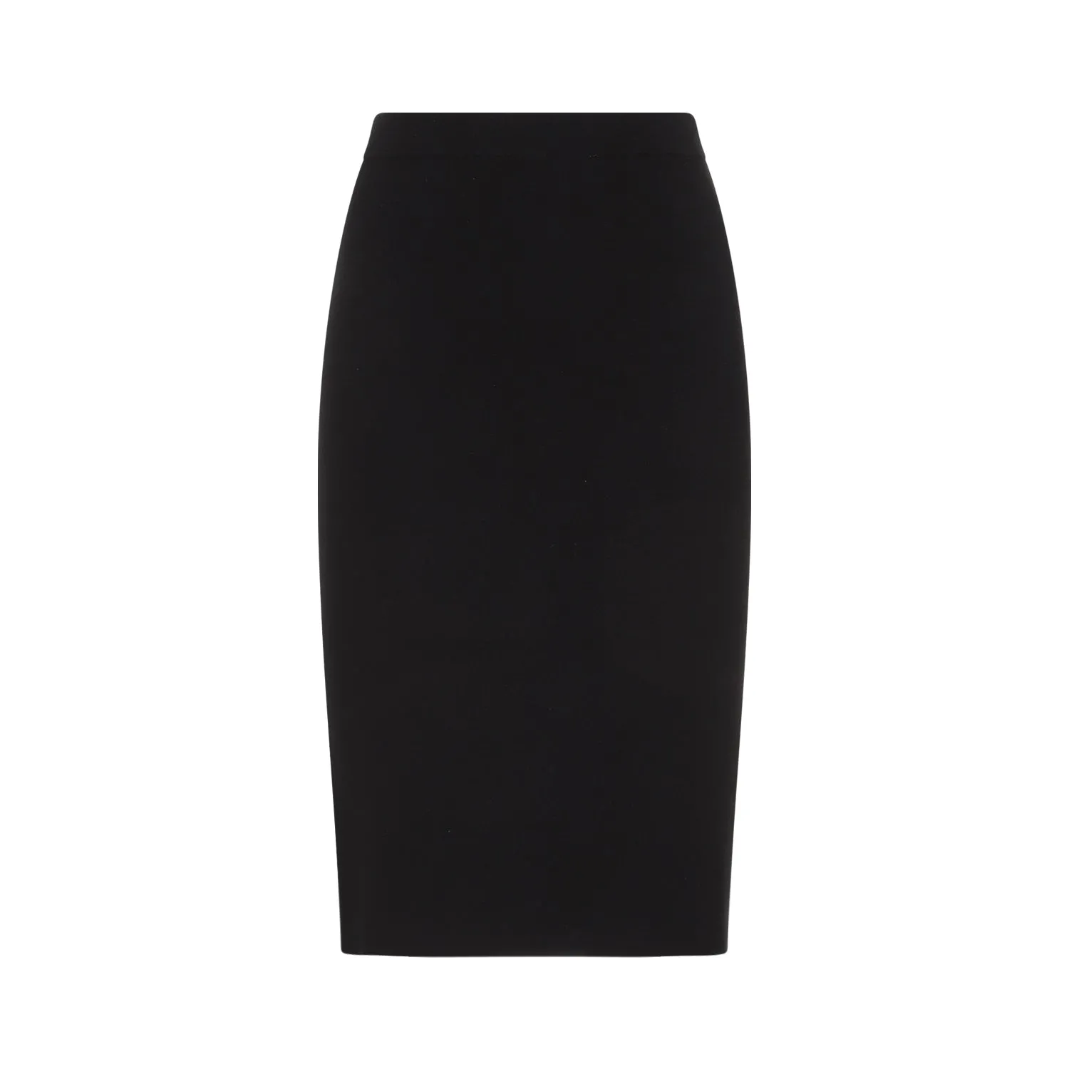 Black Wool Pencil Skirt
