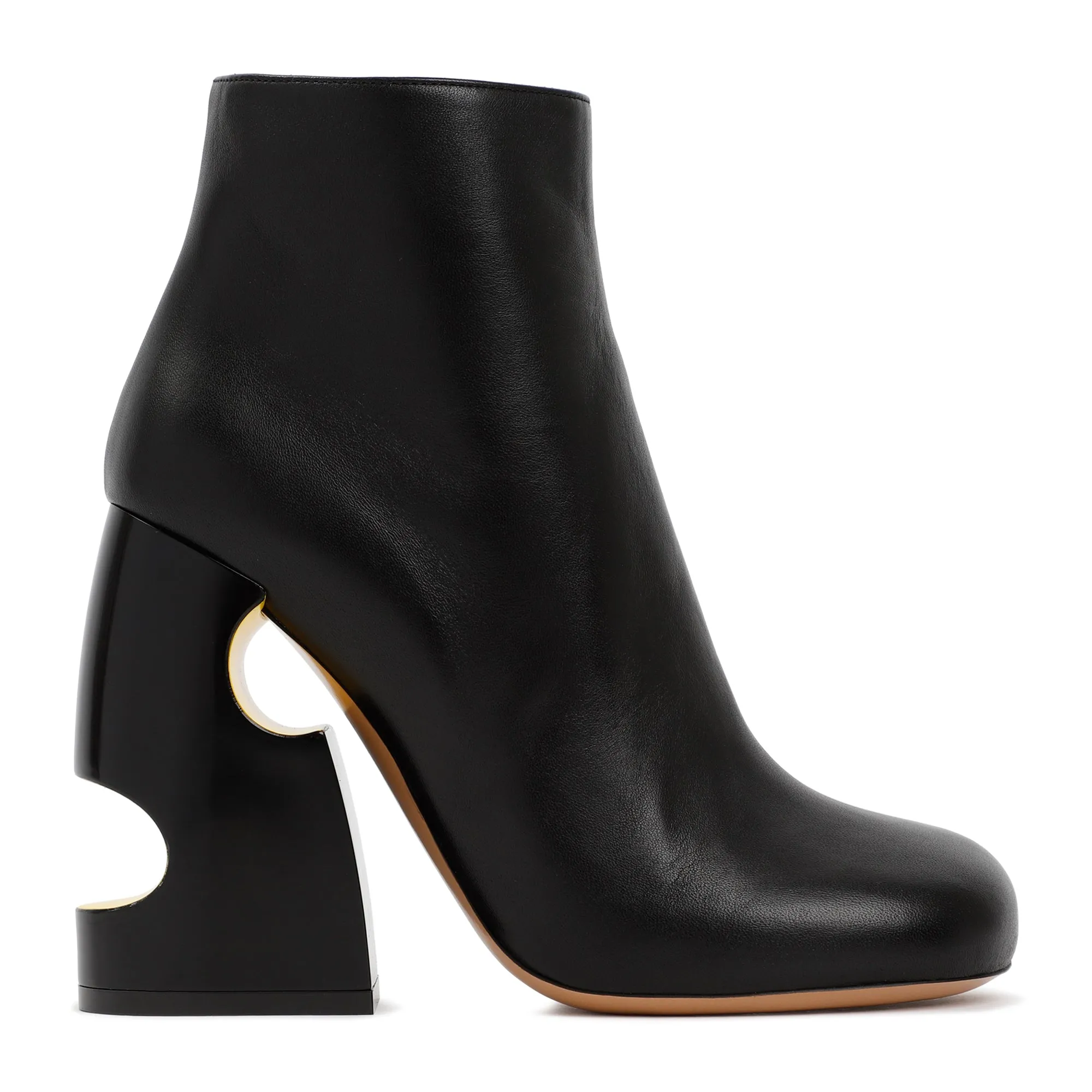 Black Pop Bulky Nappa Ankle Boot