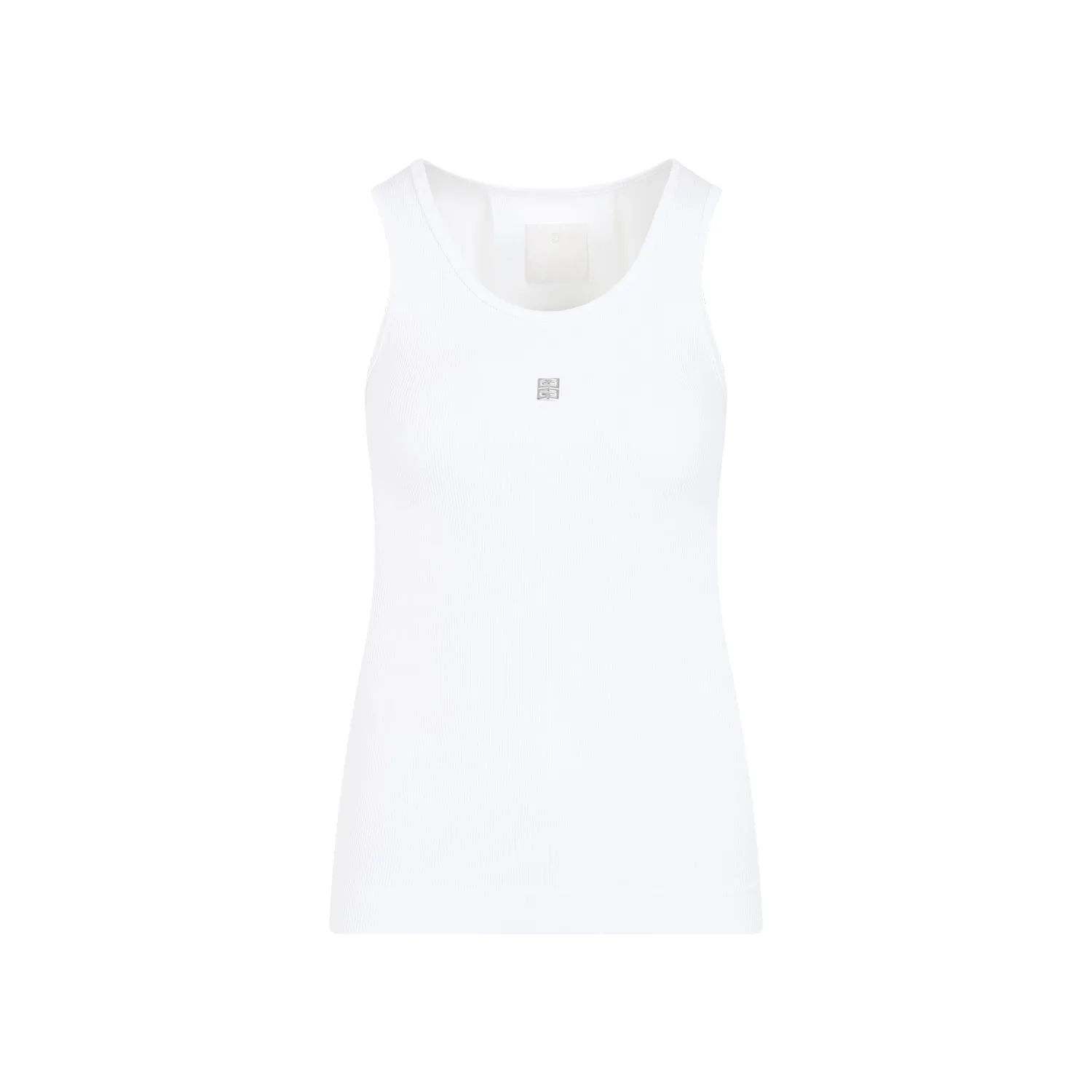 White Cotton Tank Top