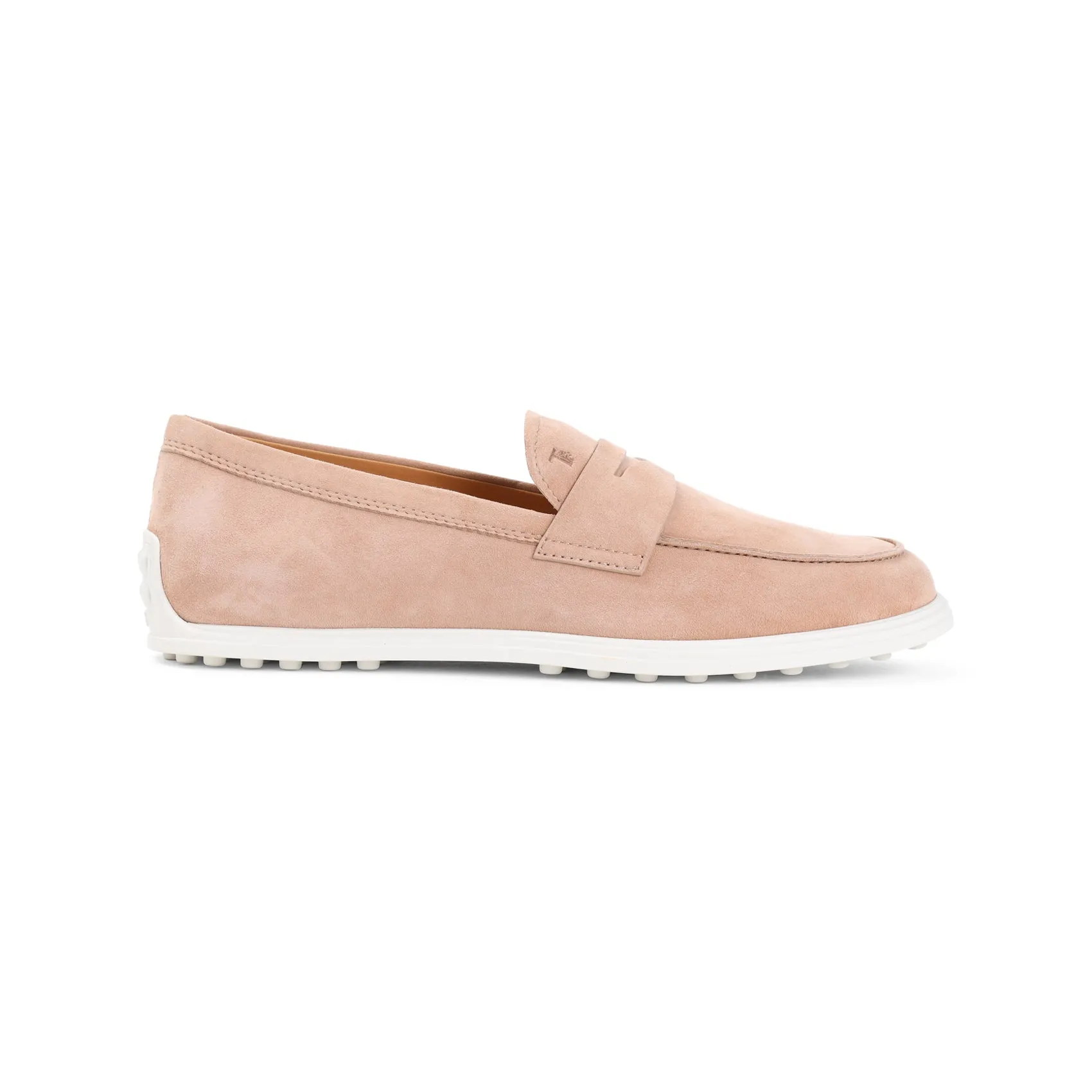 Pink Suede Leather Loafers