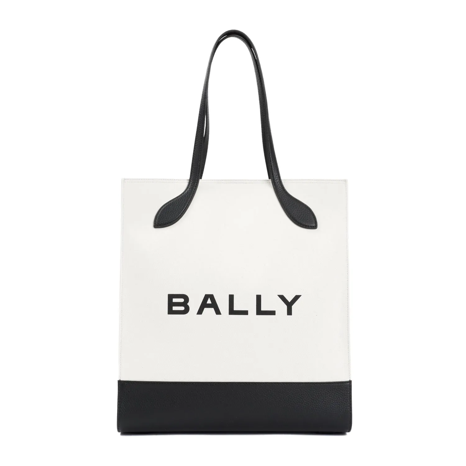 White And Black Logo Shopping Bag