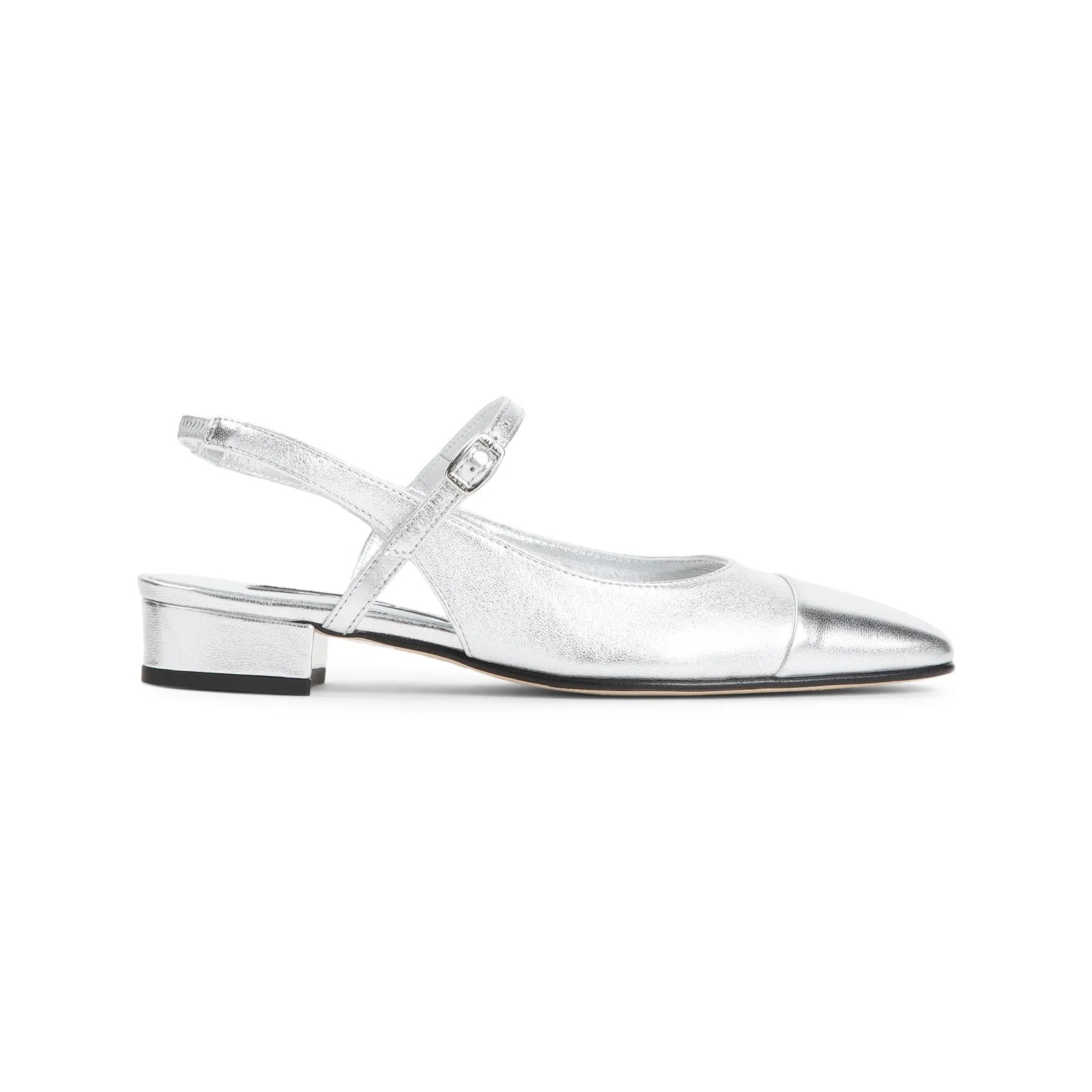 Silver Oceano Nappa Leather Mules