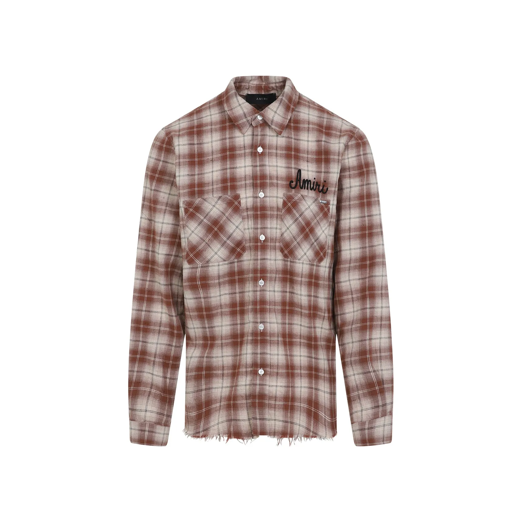 Chocolate Brown Cotton Shotgun Flannel Shirt