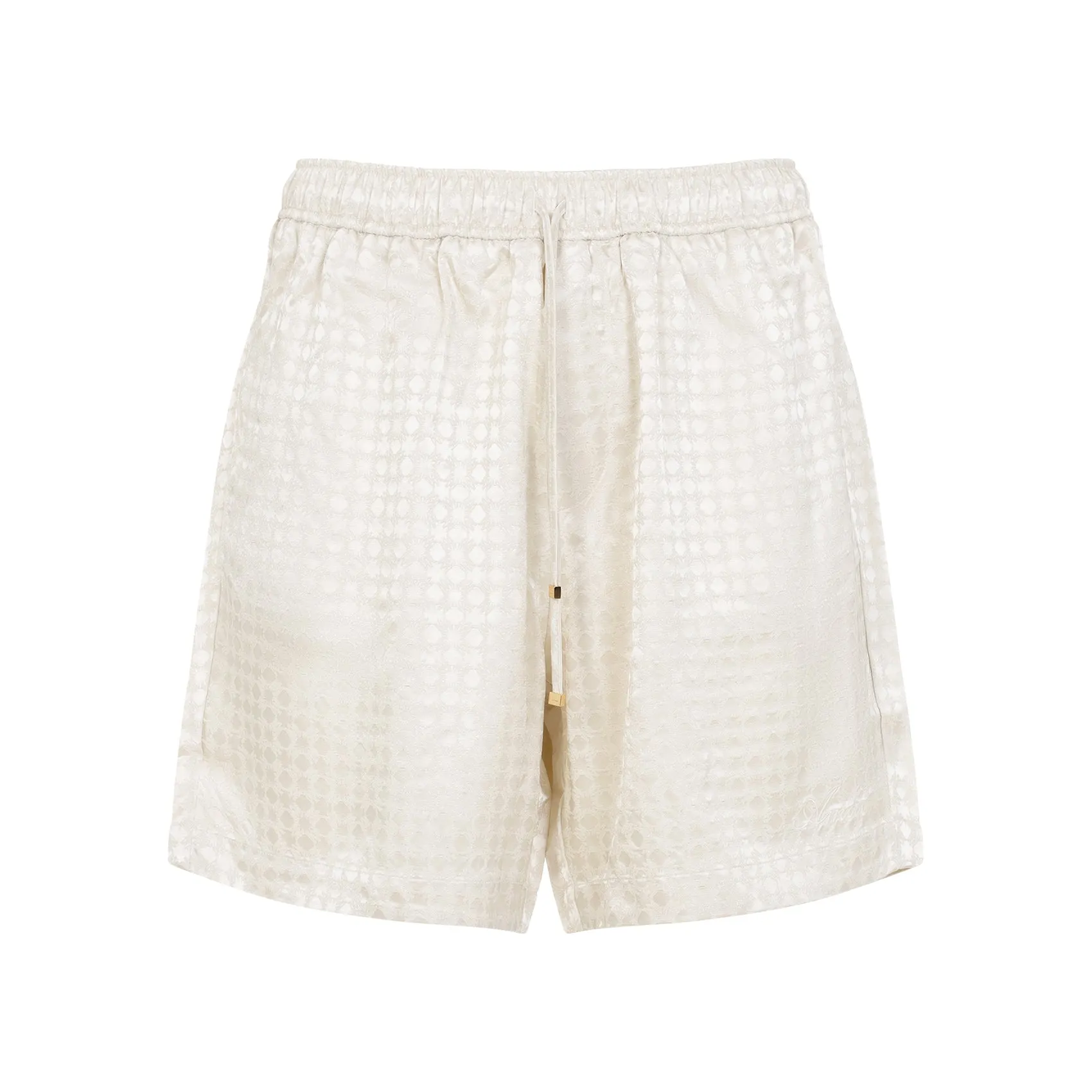 Alabaster Beige Quad Jacquard Short
