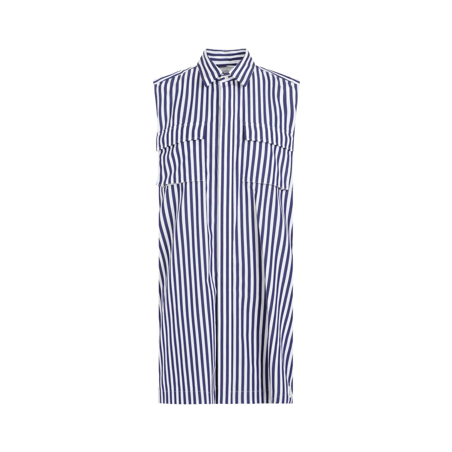 Navy Blue Stripes Cotton Thomas Mason Dress