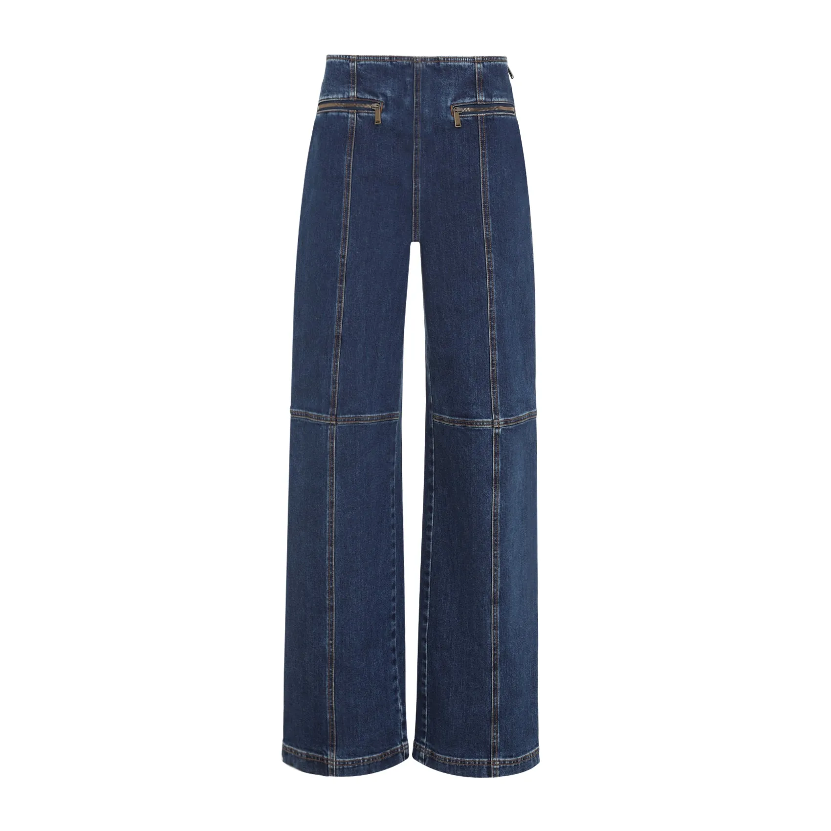 Blue Melange Cotton Denim Jeans