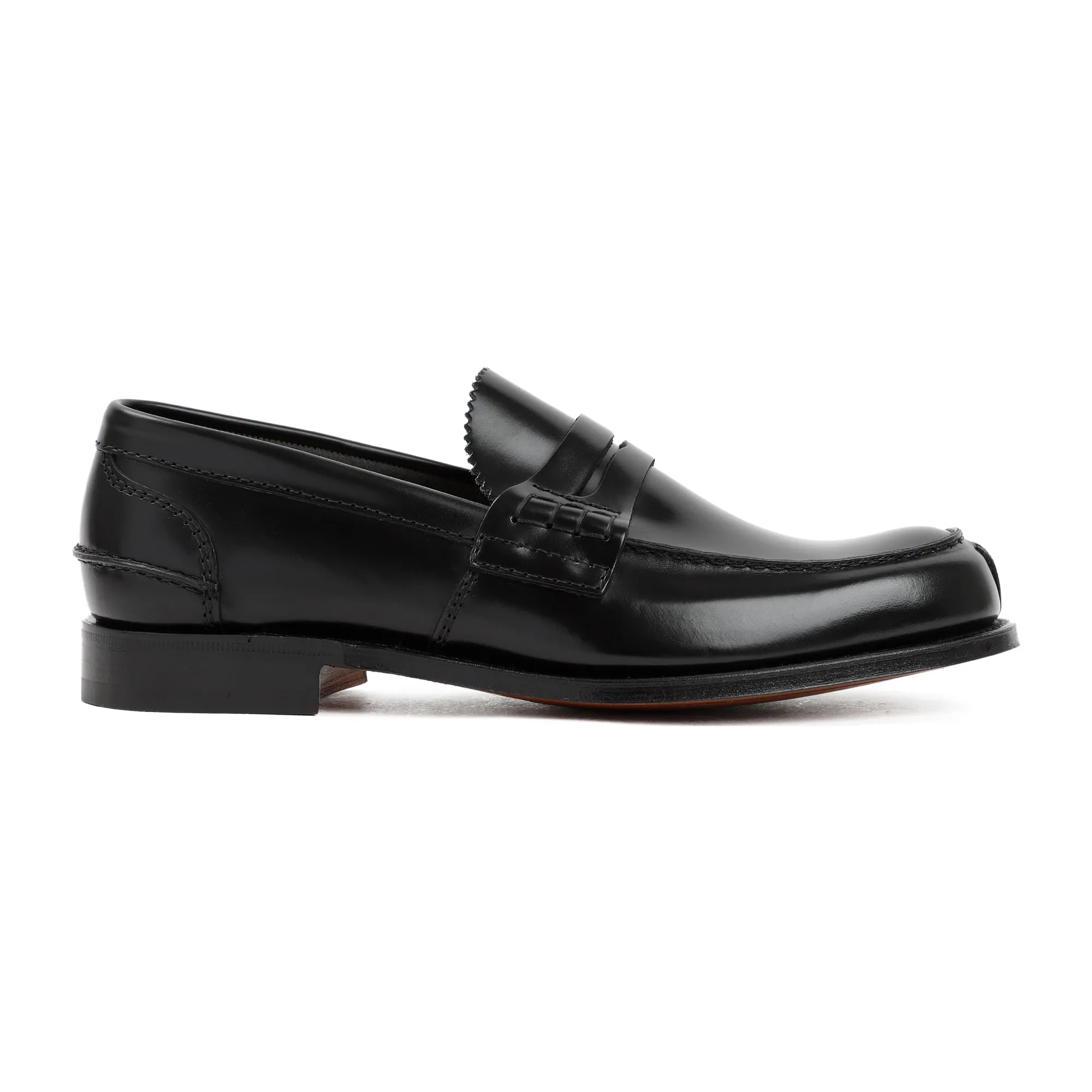 Black Leather Pembrey Loafers
