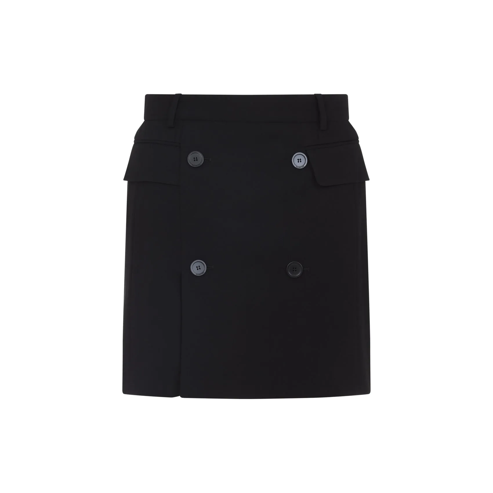 Black Tailored Mini Skirt