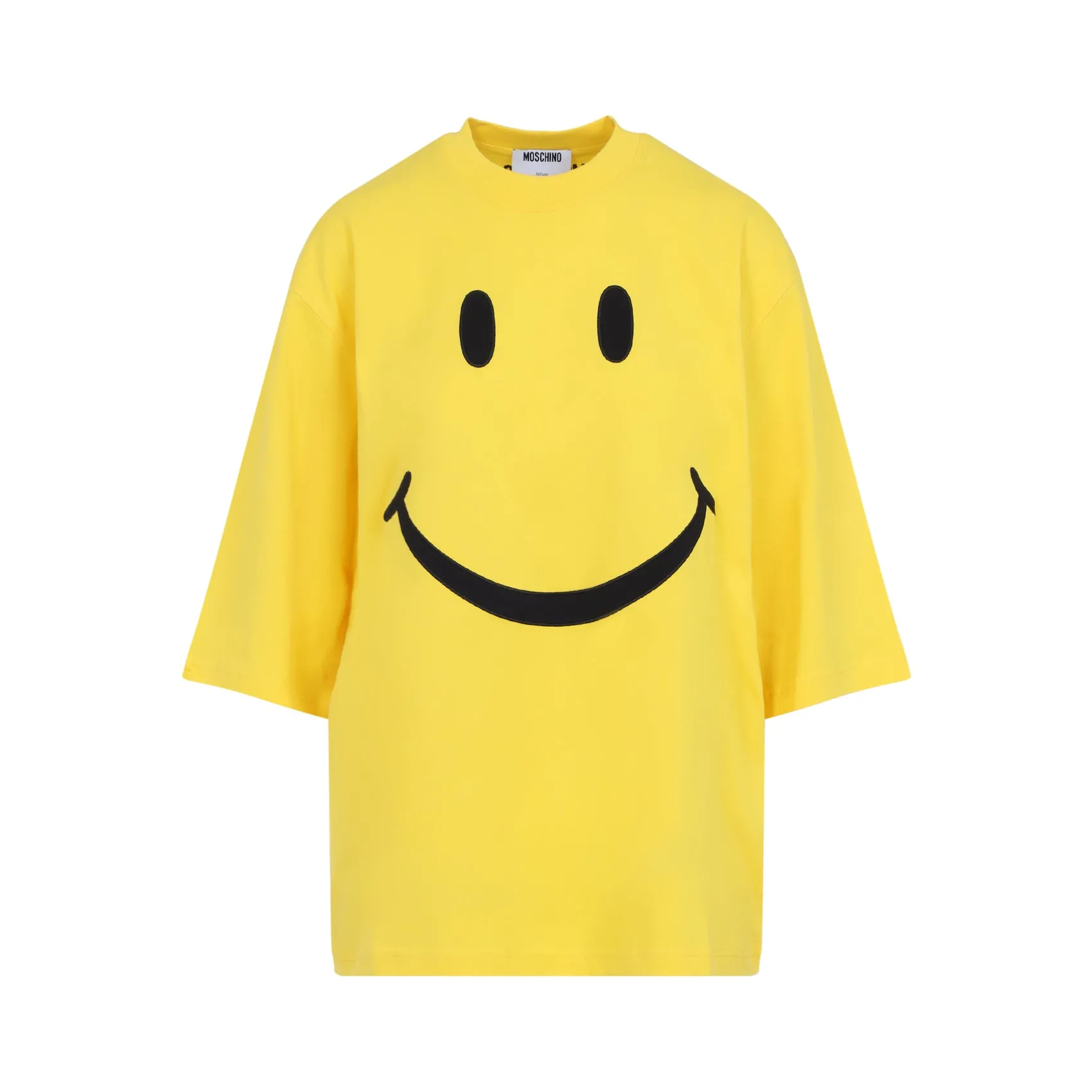 Yellow Cotton Smile T-Shirt