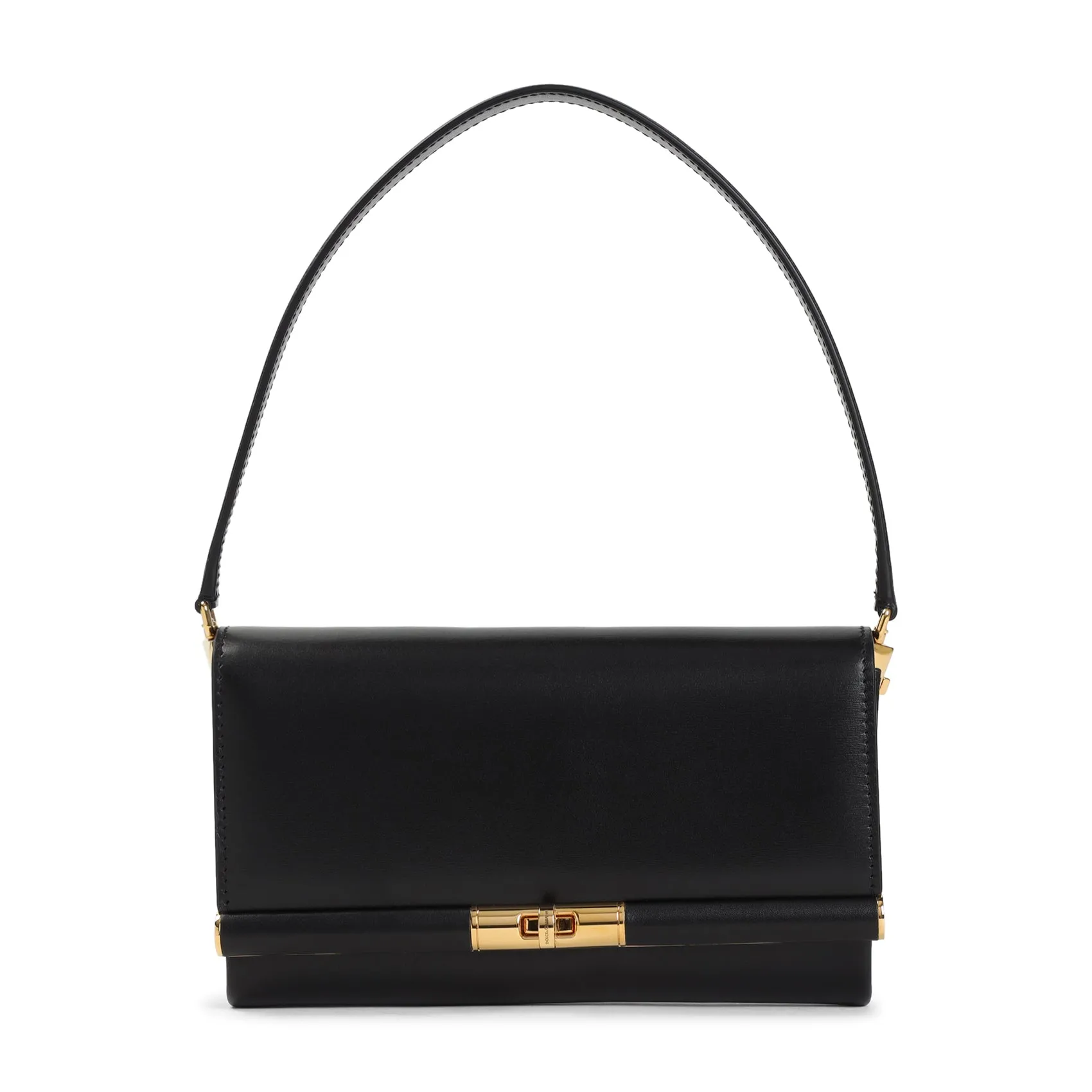 Black Marlene Calf Leather Shoulder Bag