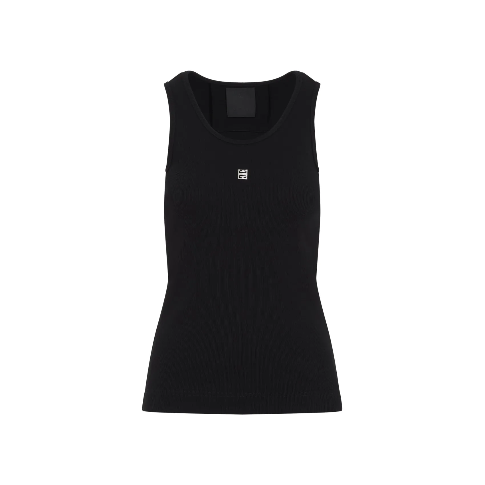 Black Cotton Tank Top