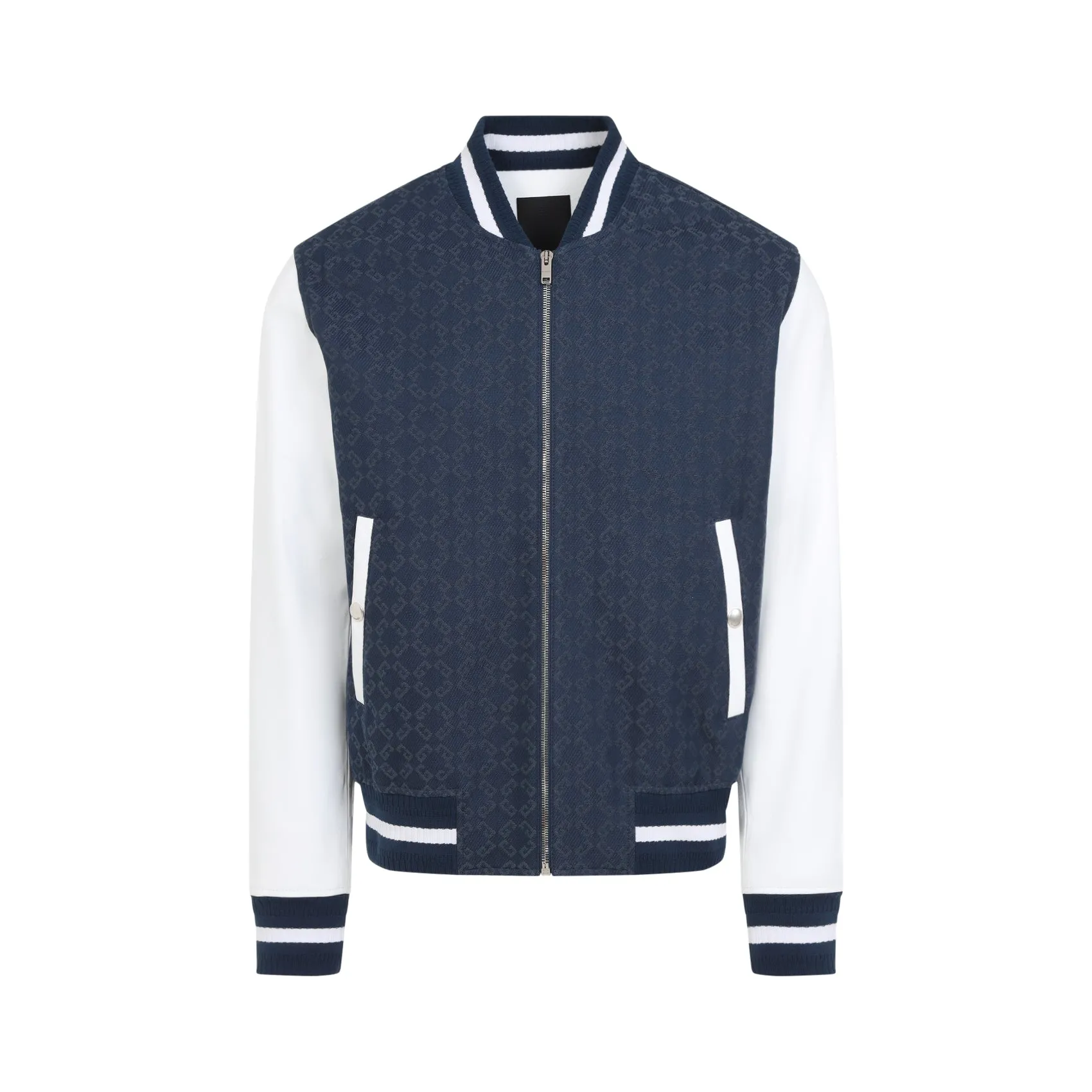 Navy Blue Cotton Bomber