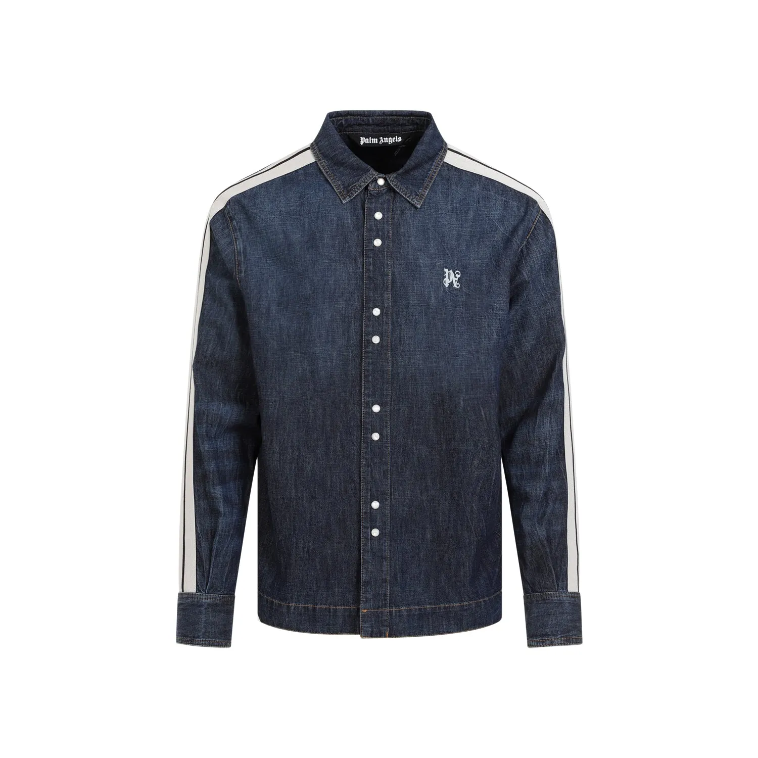 Blue Off White Monogram Track Denim Jacket