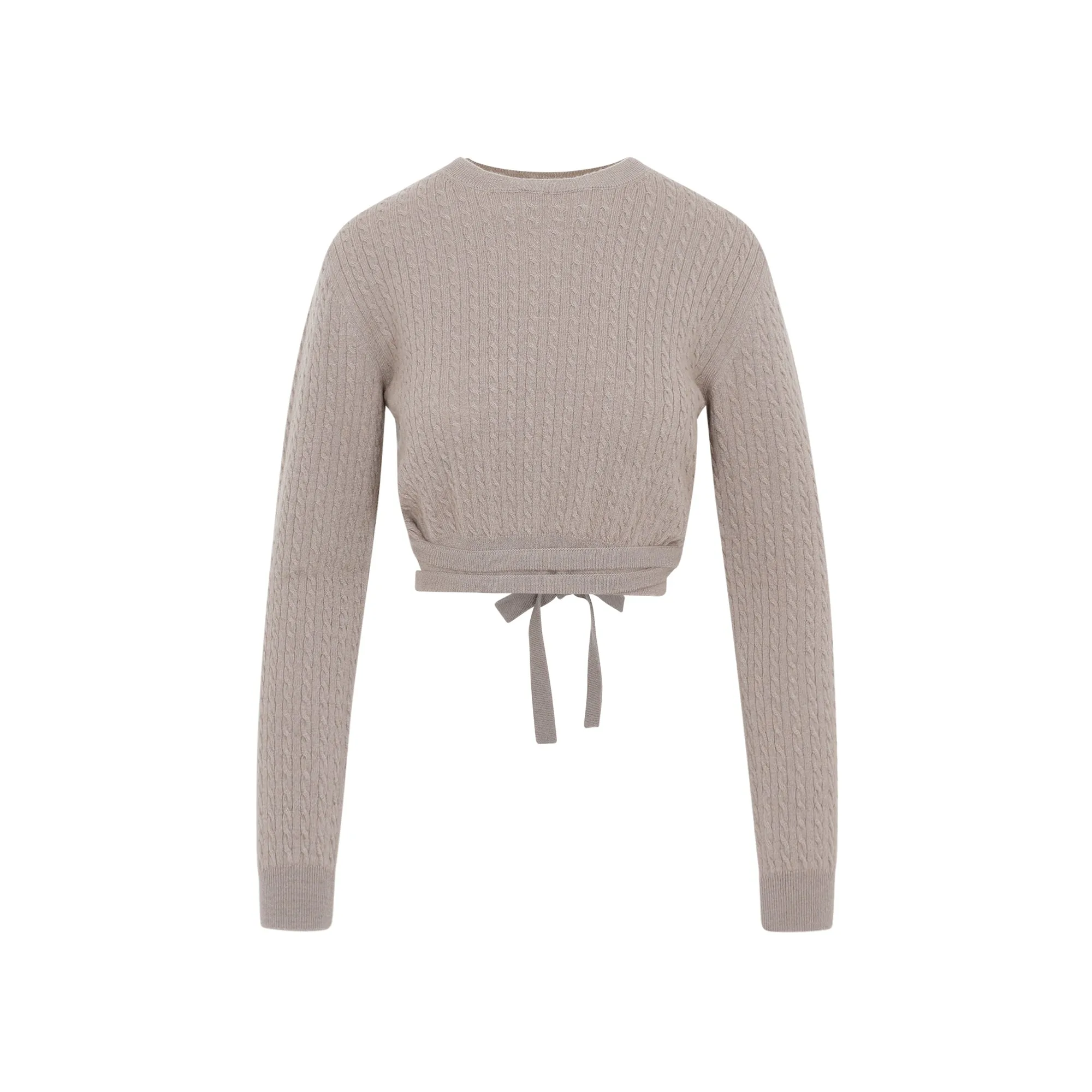 Taupe Curve Link Cropped Jumper
