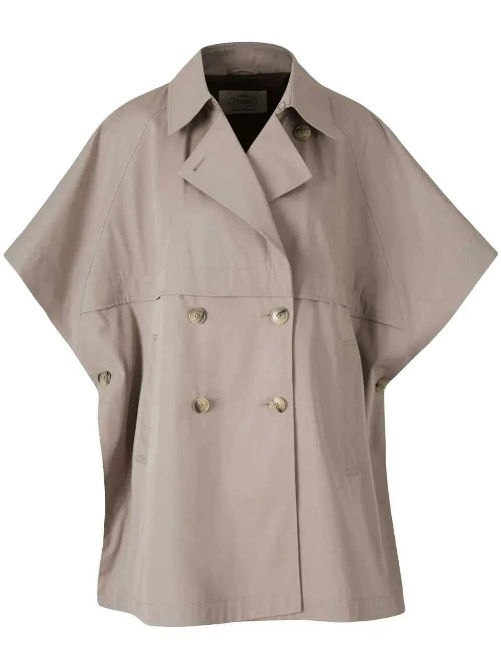 White Funnel Neck L/S Cotton T-Shirt