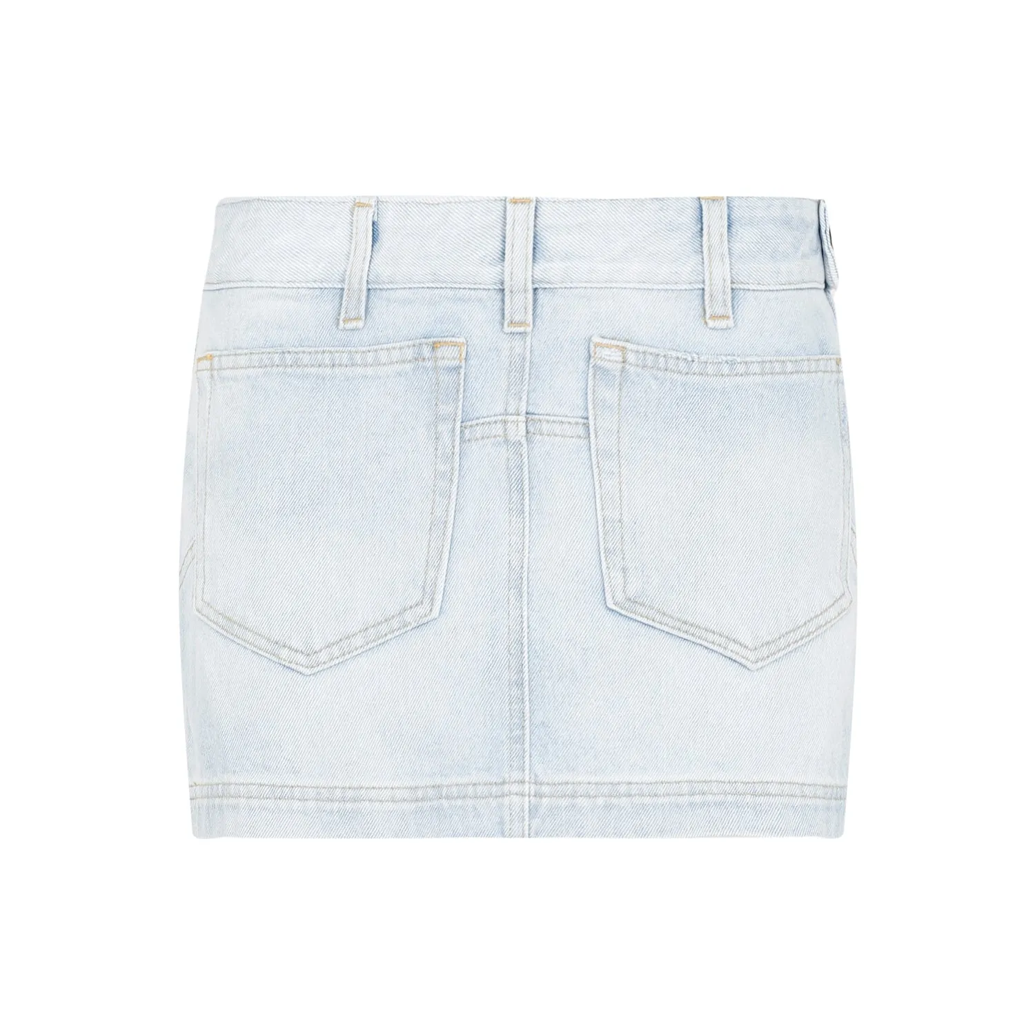 Sky Blue Abra Mini Denim Skirt