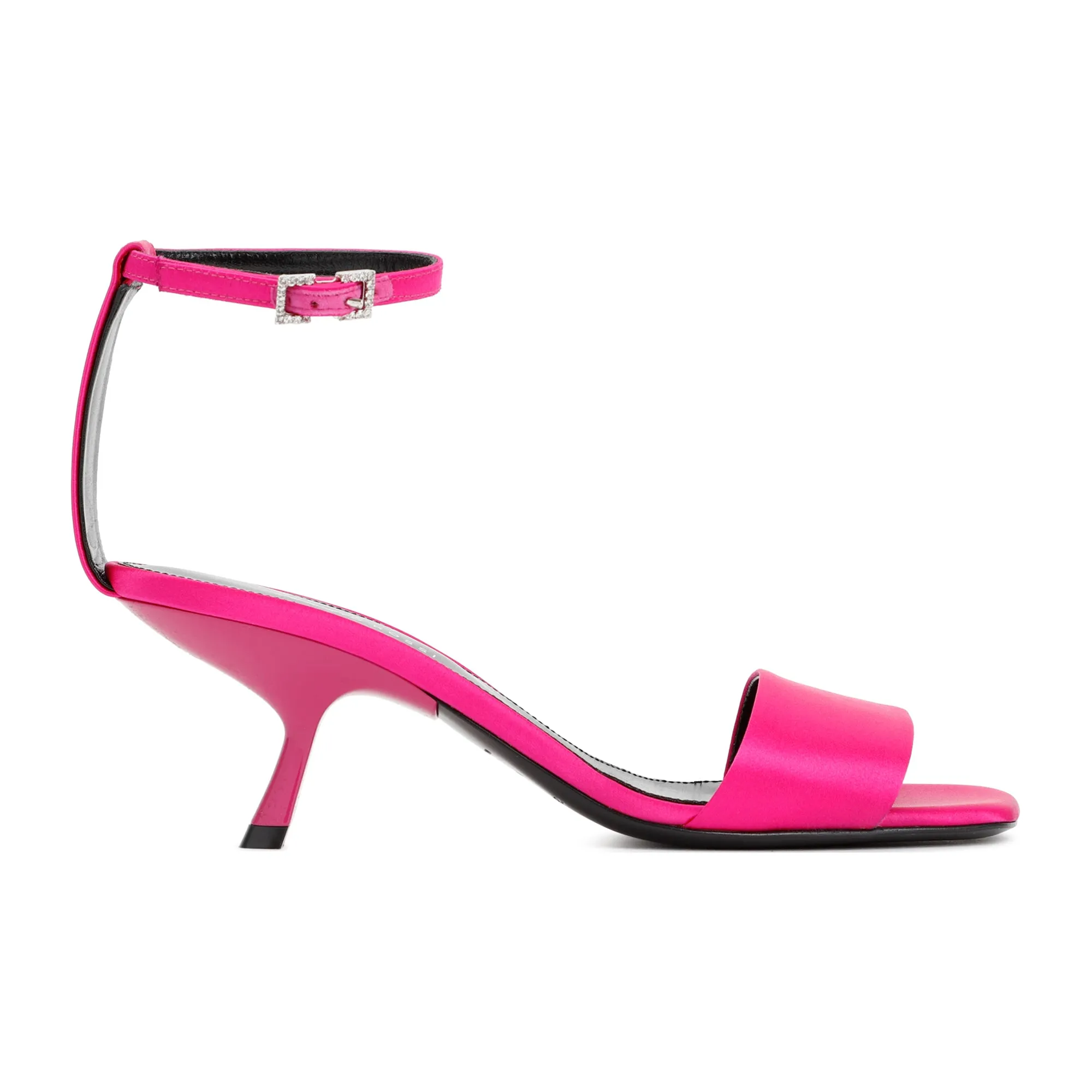 Magenta Satin Sandals