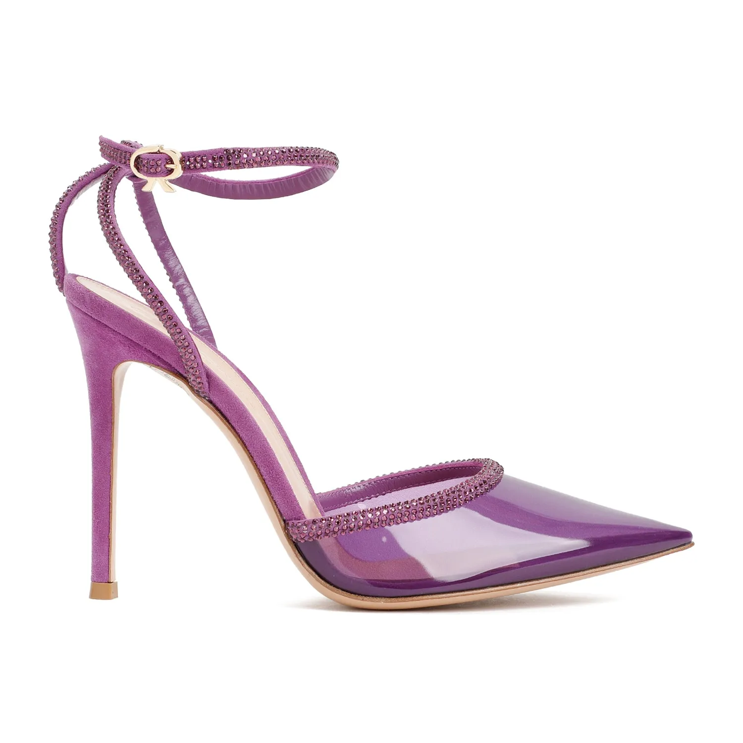 Freesia Suede And Plexiglass Sandals