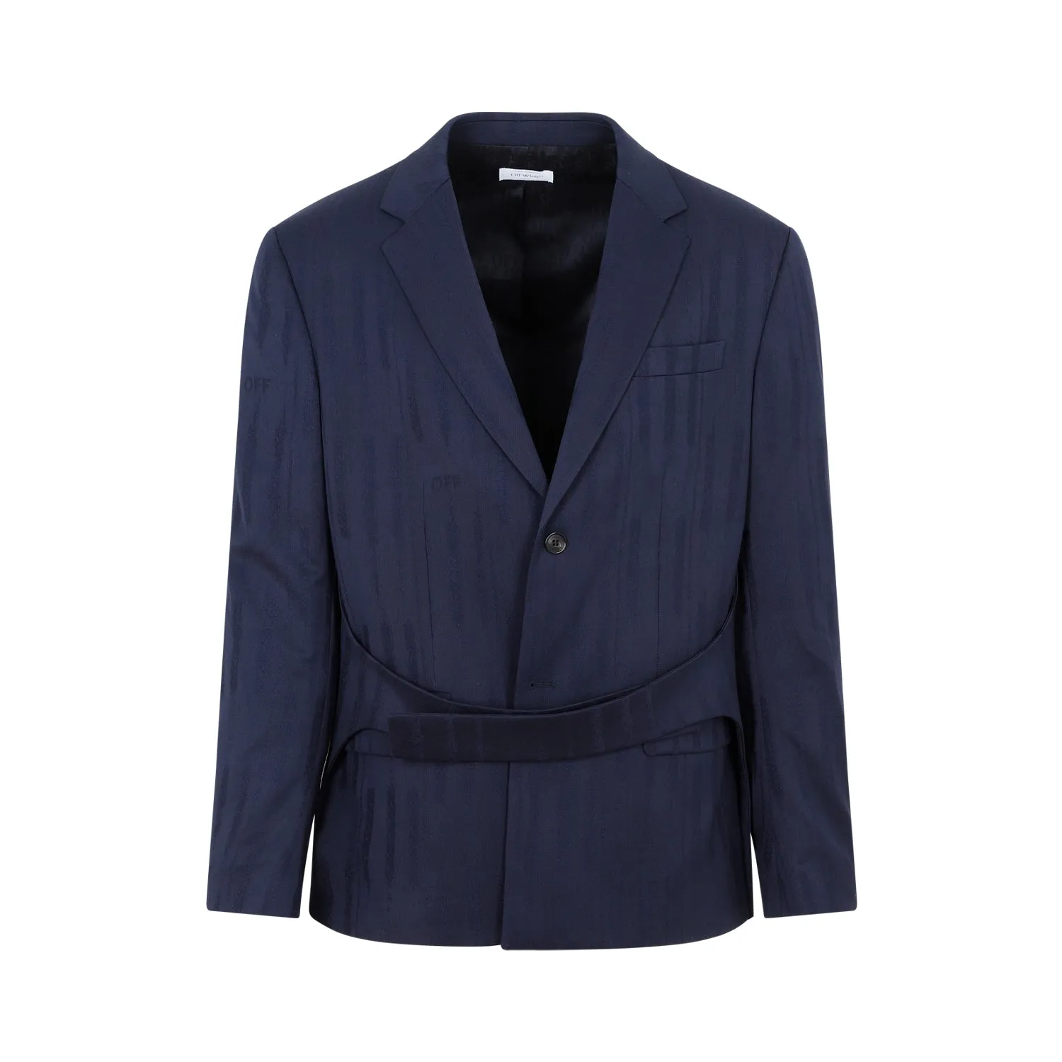 Blue Wool Shibori Relaxed Jacket
