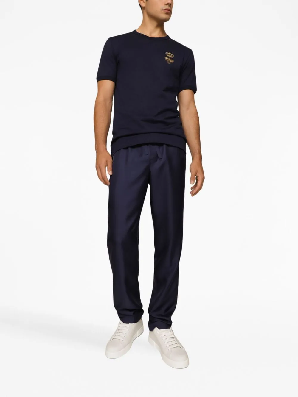 Pink Silk Logoed Pants