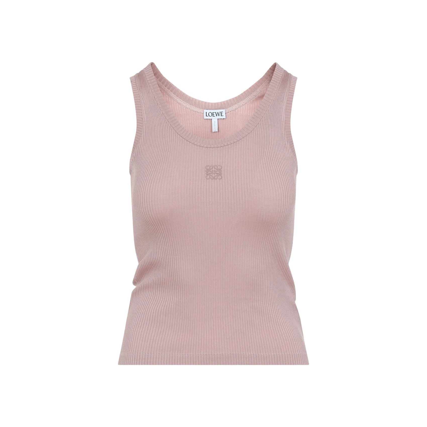 Light Pink Anagram Silk Tank Top