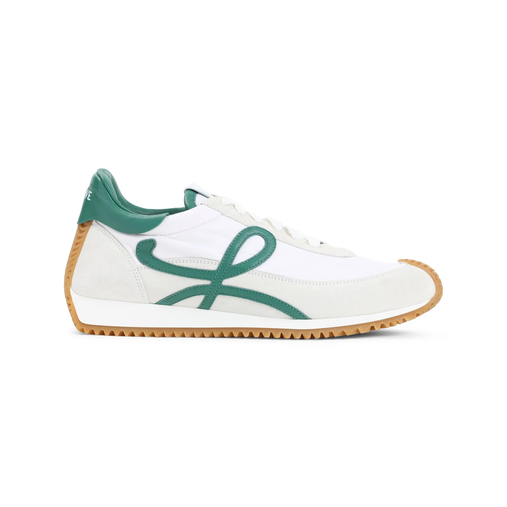 White And Green Flow Runner 2.0 Polyamide Sneakers