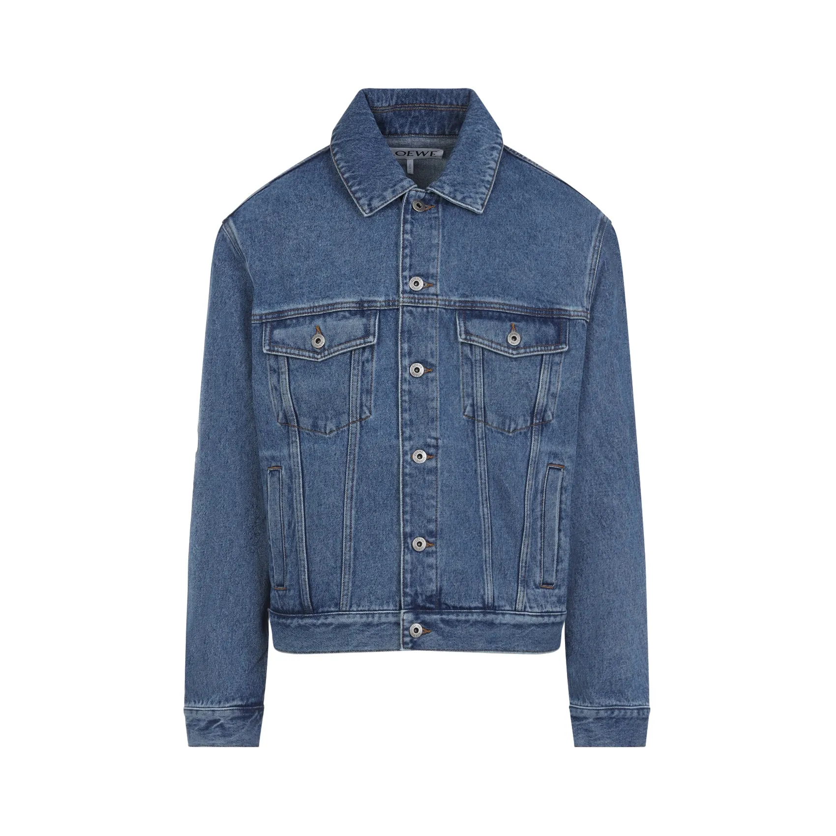 Mid Blue Anagram Cotton Jacket