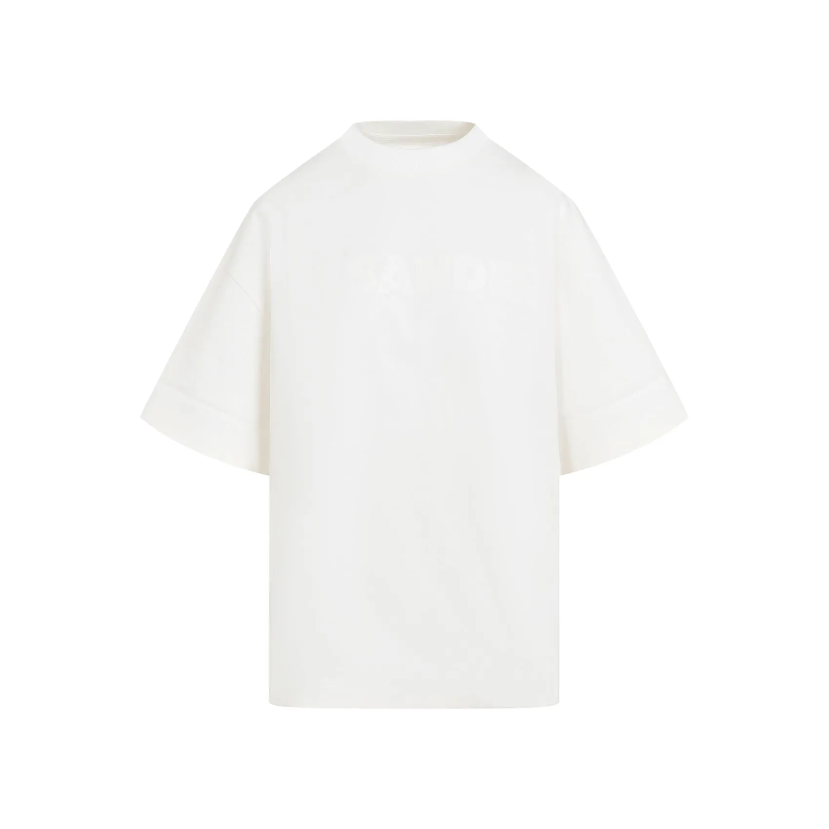 White Logo Cotton T-Shirt