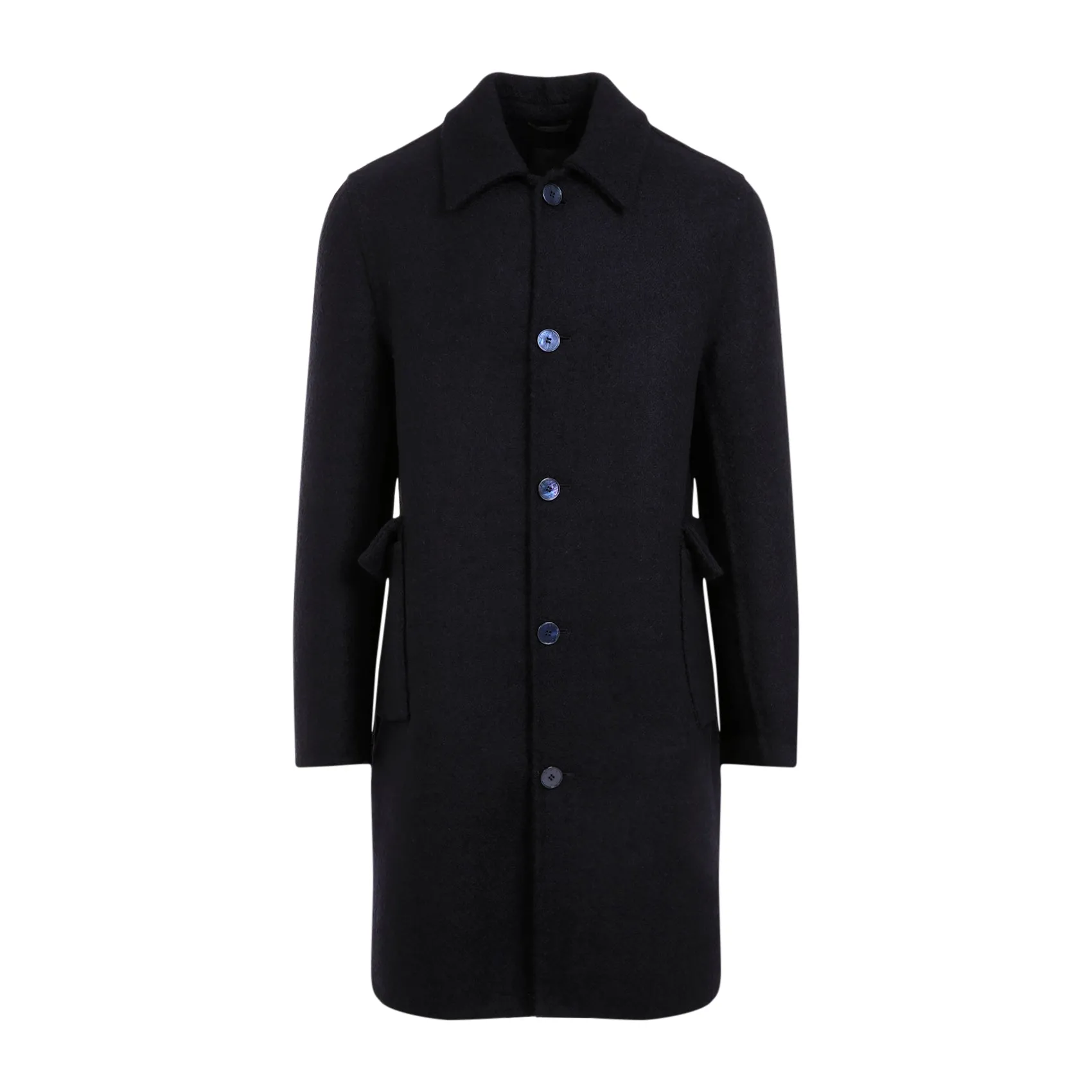 Blue Virgin Wool Coat