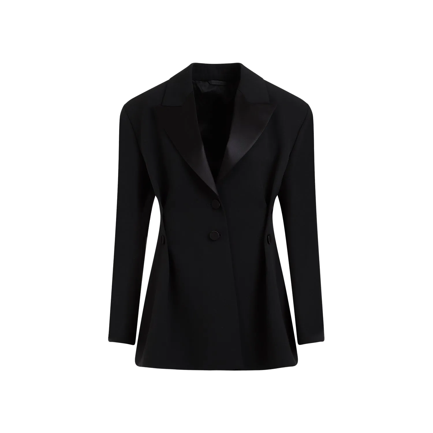 Black Buttoned Virgin Wool Jacket