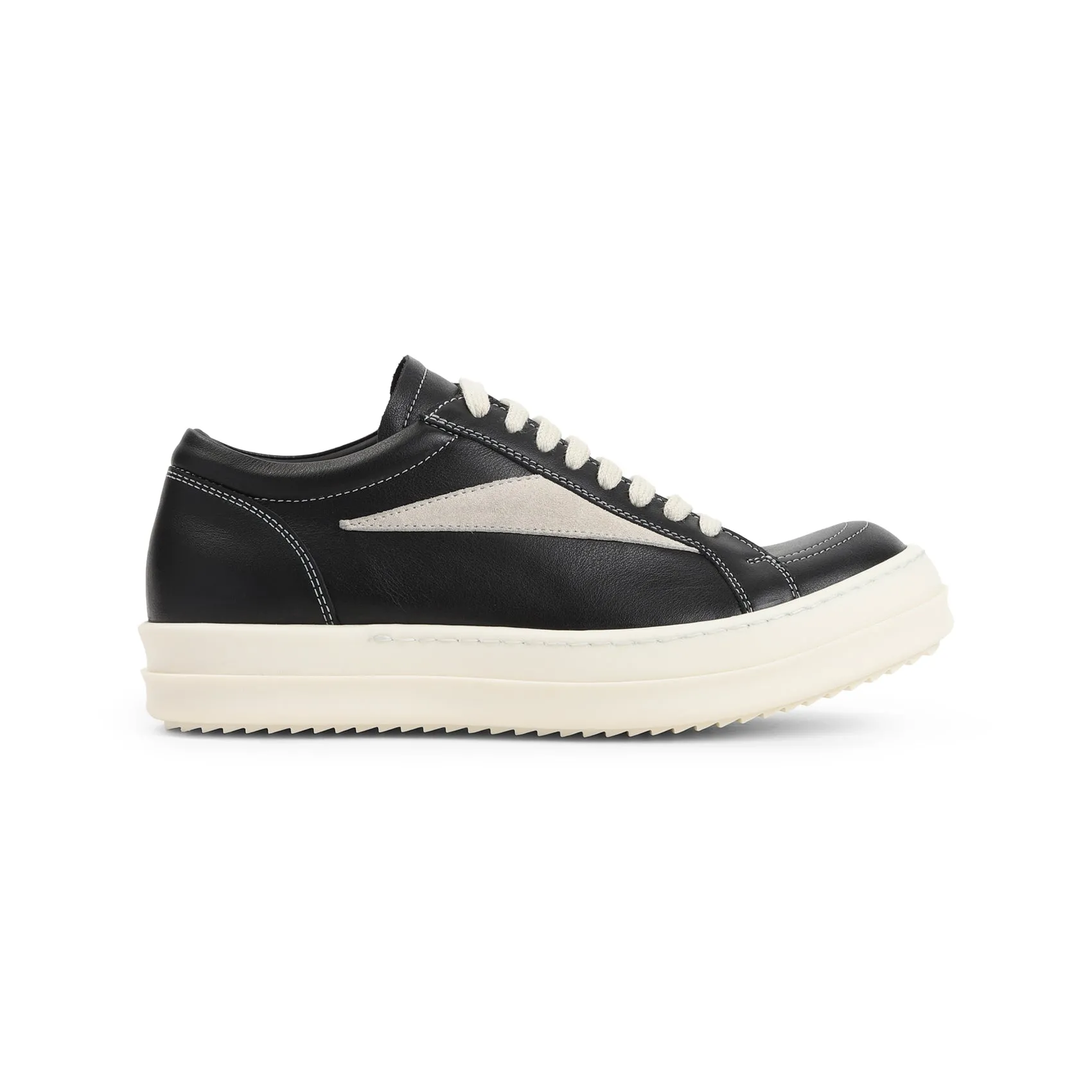 Black Vintage Leather Sneakers