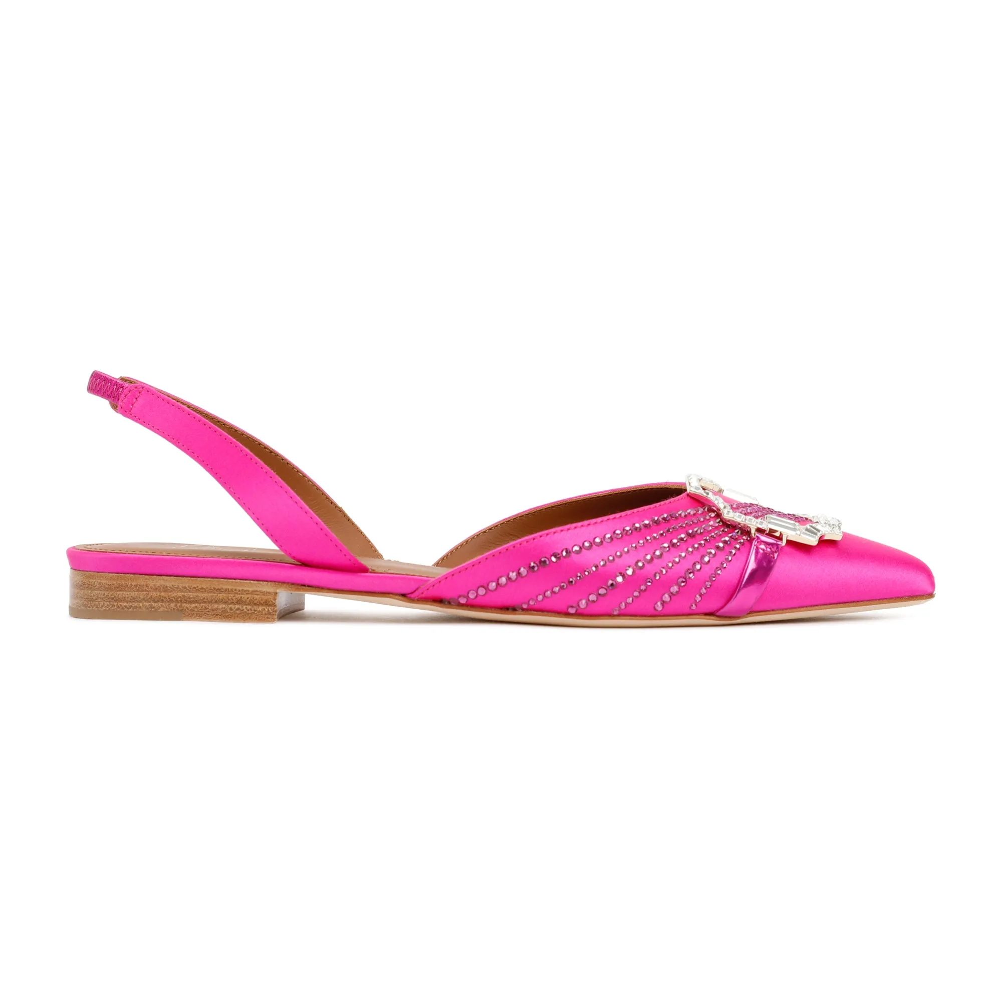 Fuchsia Satin Misha Flats