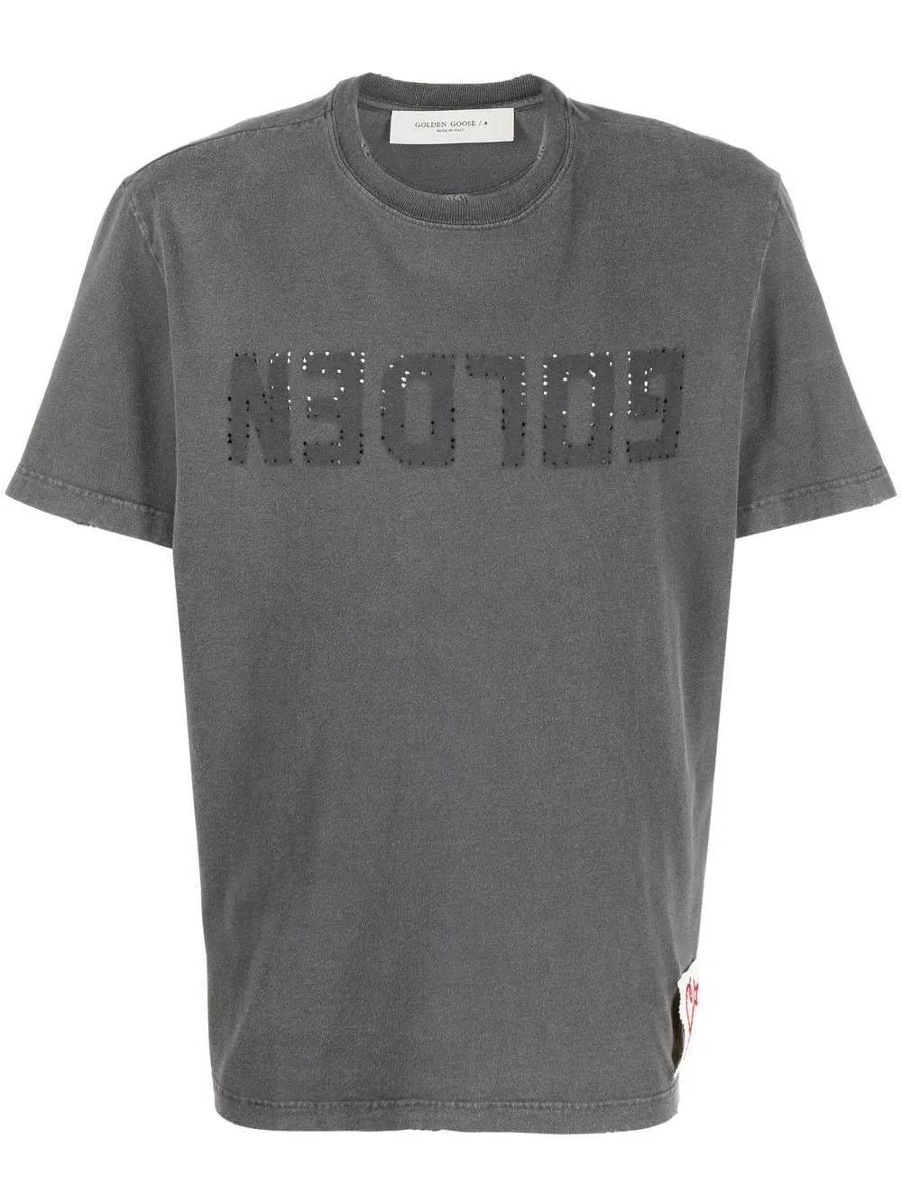 T-Shirt Con Logo Distressed