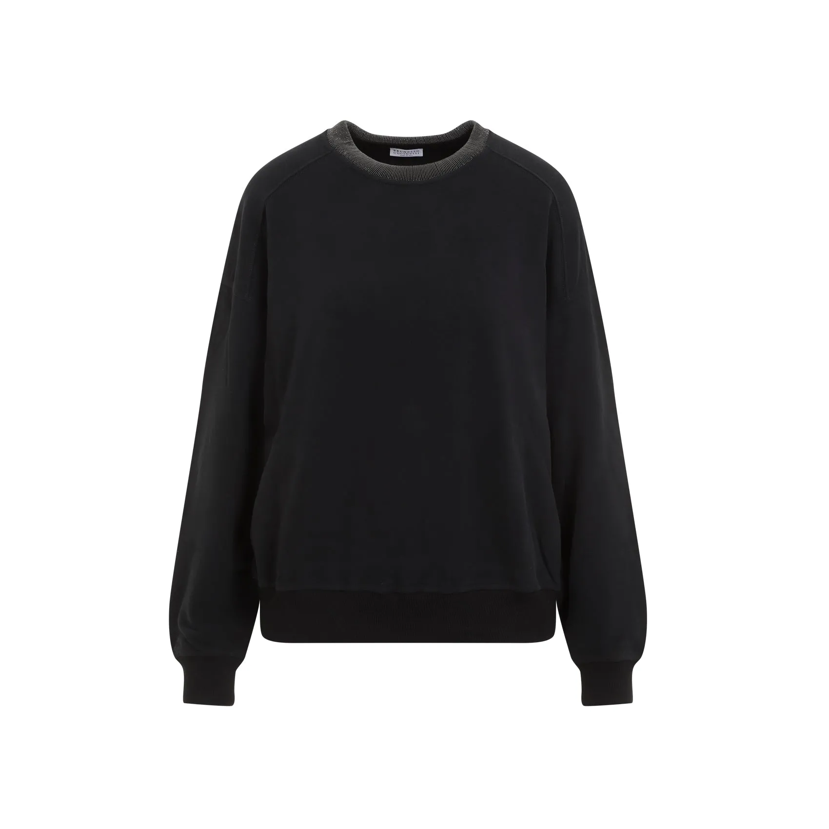 Black Cotton Monile Sweatshirt