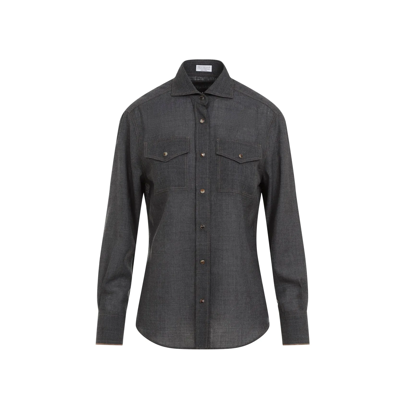 Dark Grey Virgin Wool Shirt