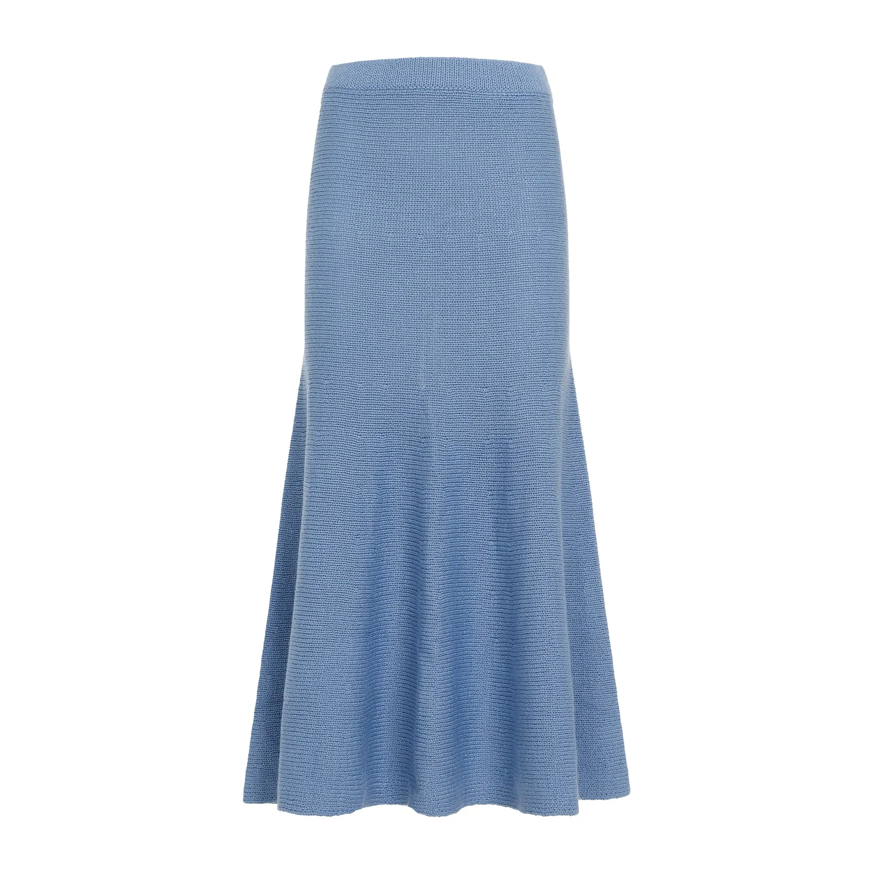 Light Blue Manni Cashmere Midi Skirt